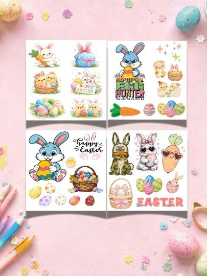 Easter Sticker Bundle – 4 Cute Easter Sticker Sheets (Save $6) product image (2)