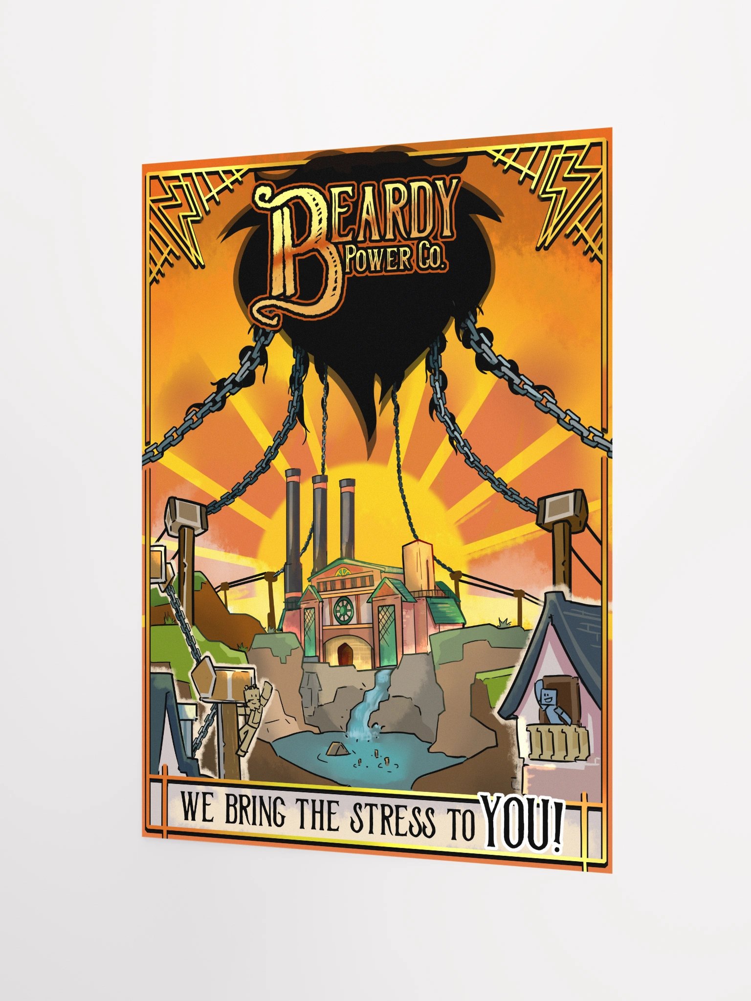 We bring the stress to YOU! print (Orange) product image (3)