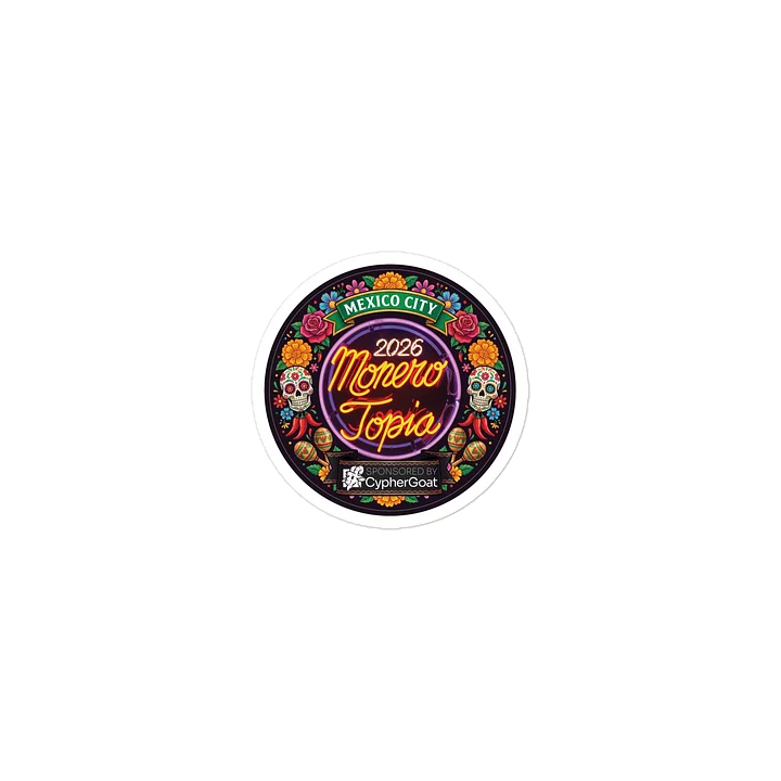MoneroTopia 2026 — CypherGoat Sticker product image (2)