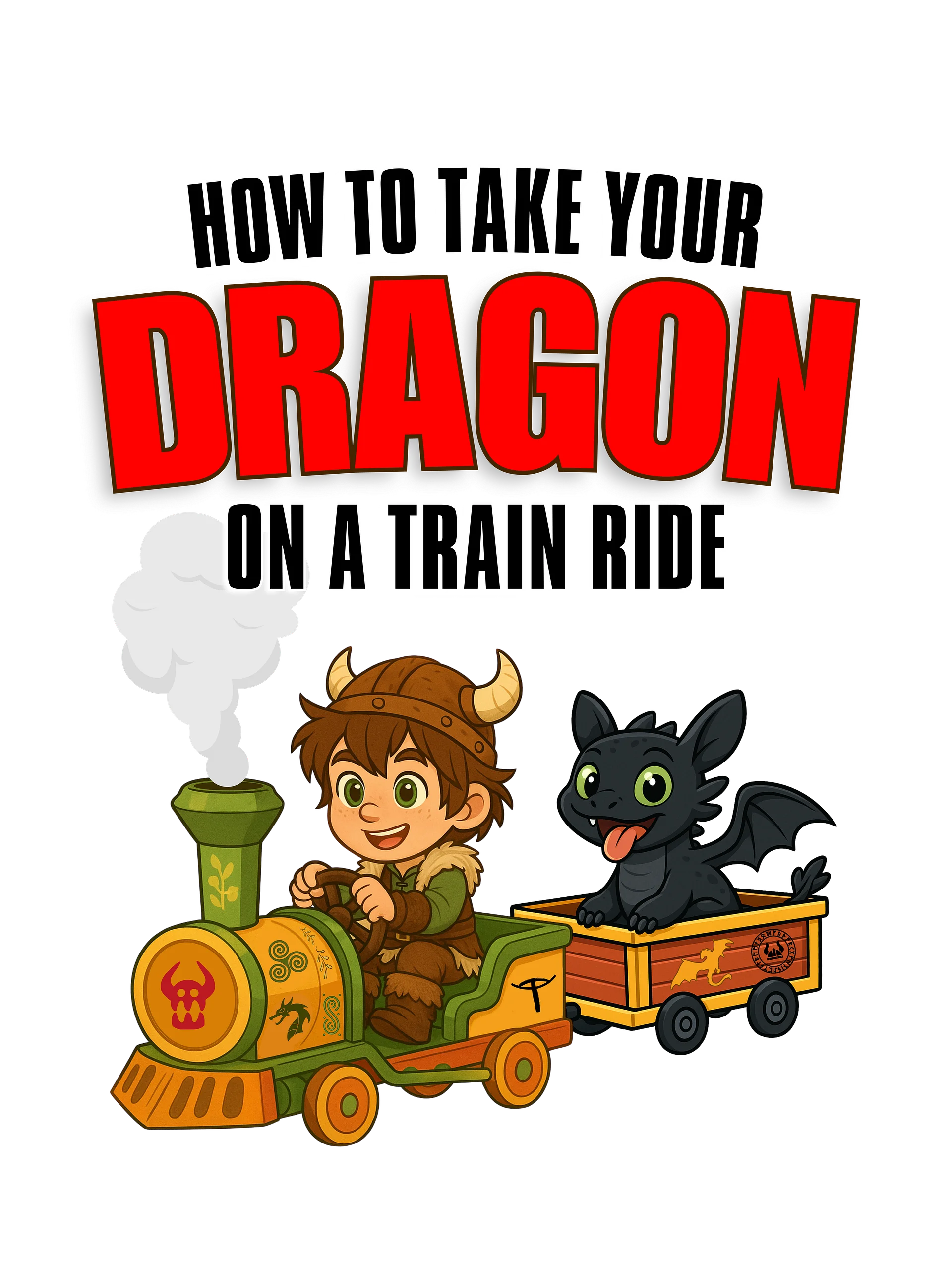 HOW TO TAKE YOUR DRAGON ON A TRAIN RIDE - YOUTH TEE product image (37)