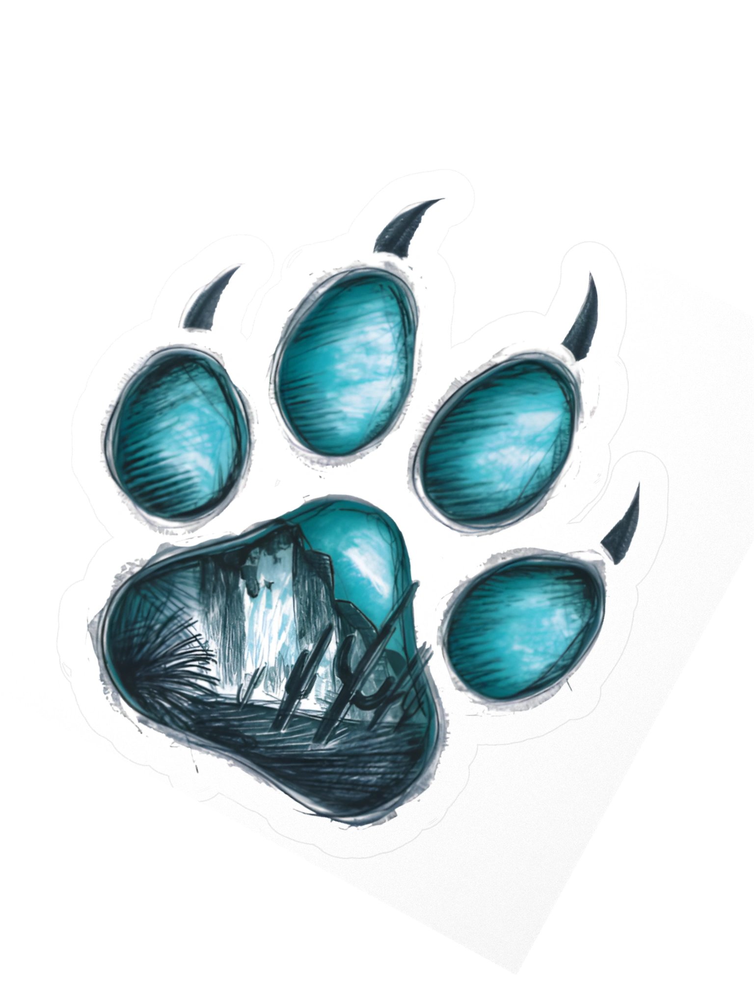 Desert Paw Print Kiss Cut Stickers product image (5)