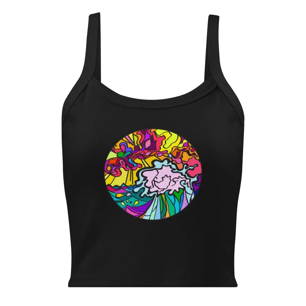 Psychedelic Waves Women's Tank Top - Wave at Sunset product image (9)