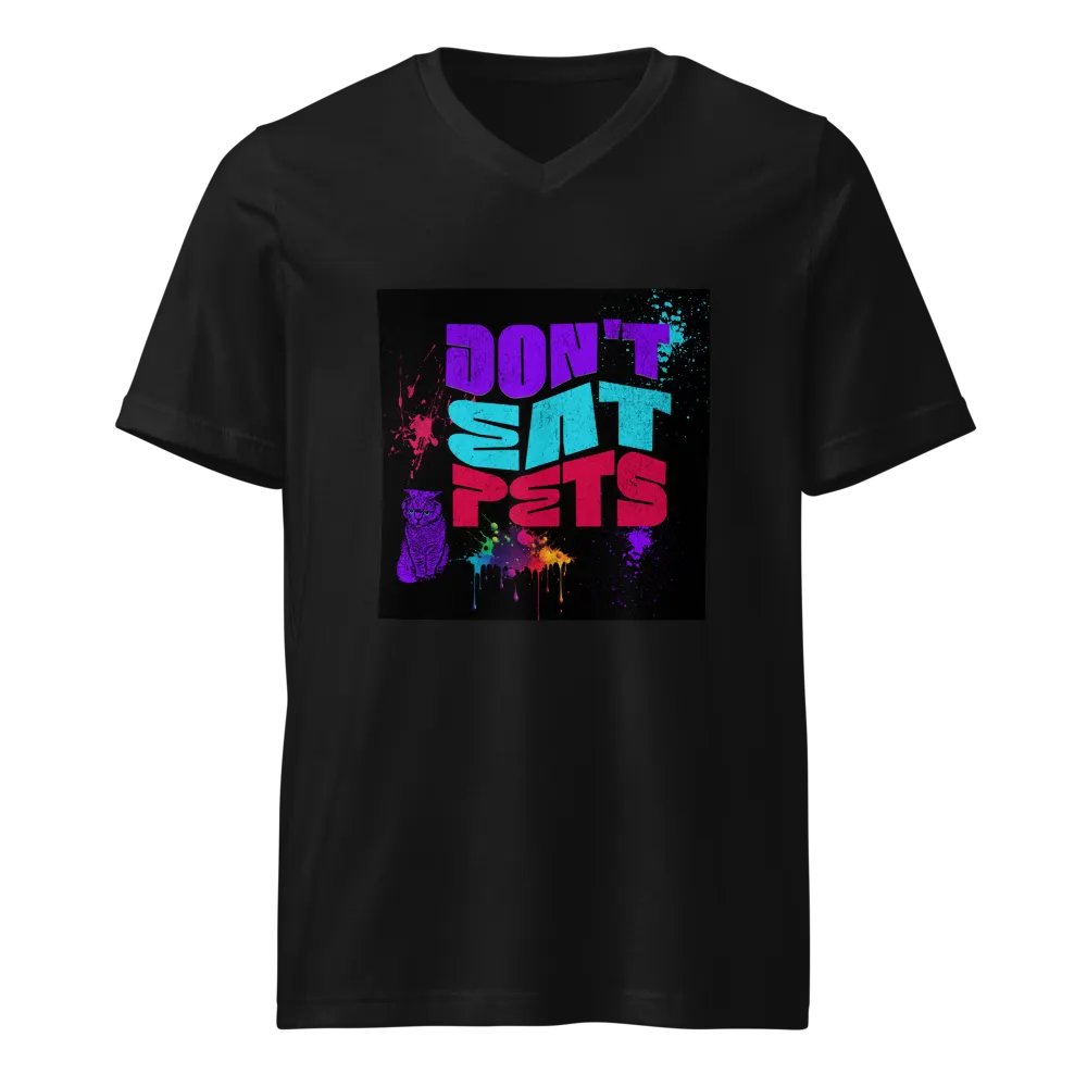 Don't Eat Pets, v neck tee product image (1)
