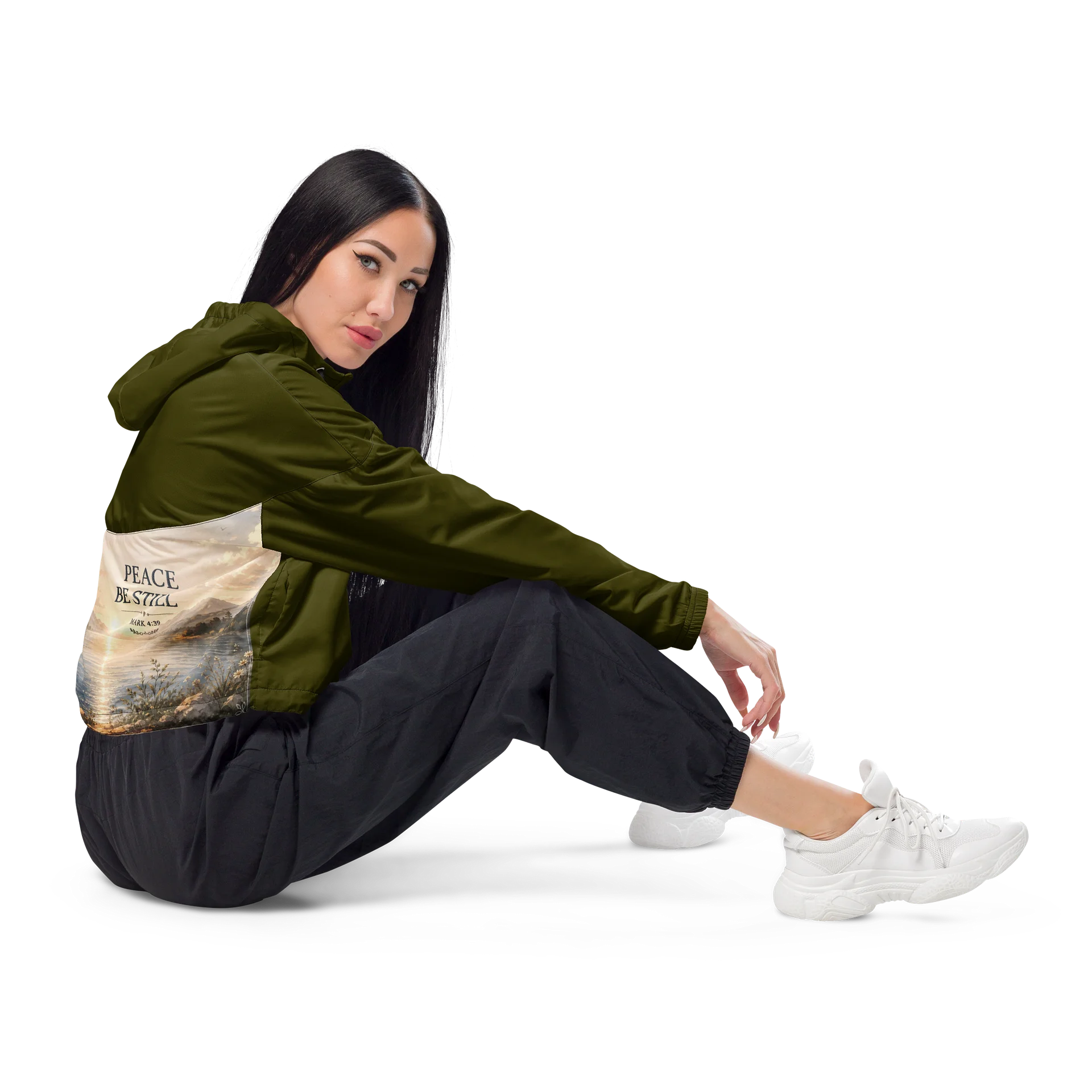 Green Women's Cropped Windbreaker product image (5)
