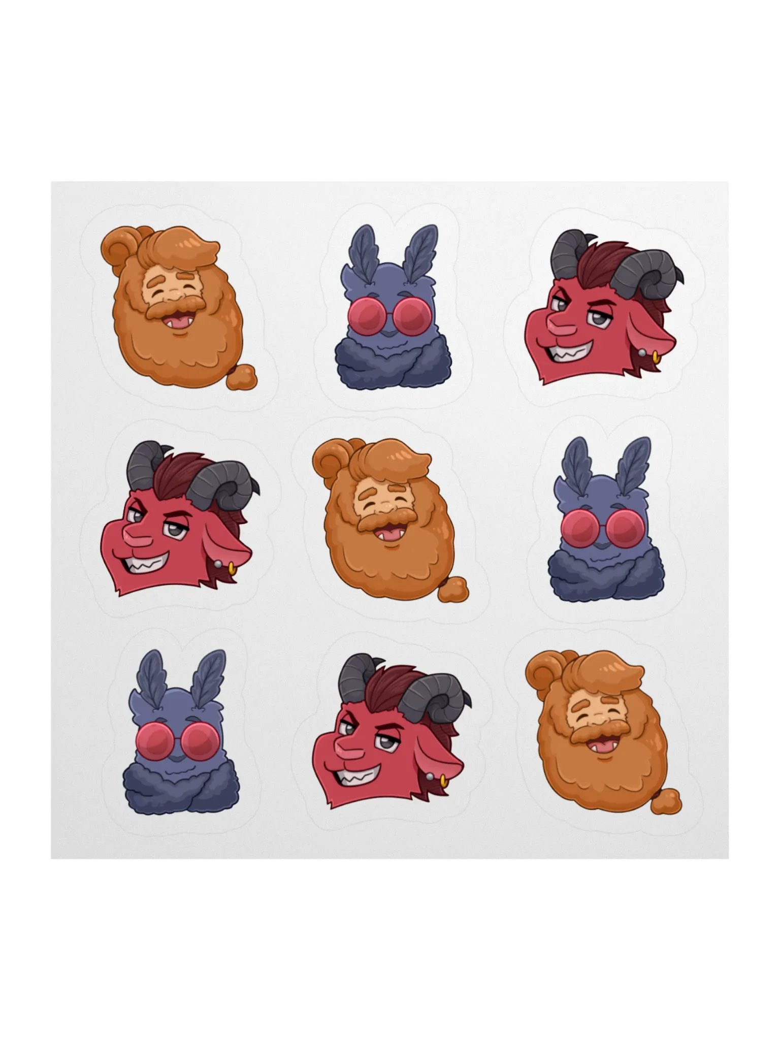 Cryptid Polycule Stickers product image (1)