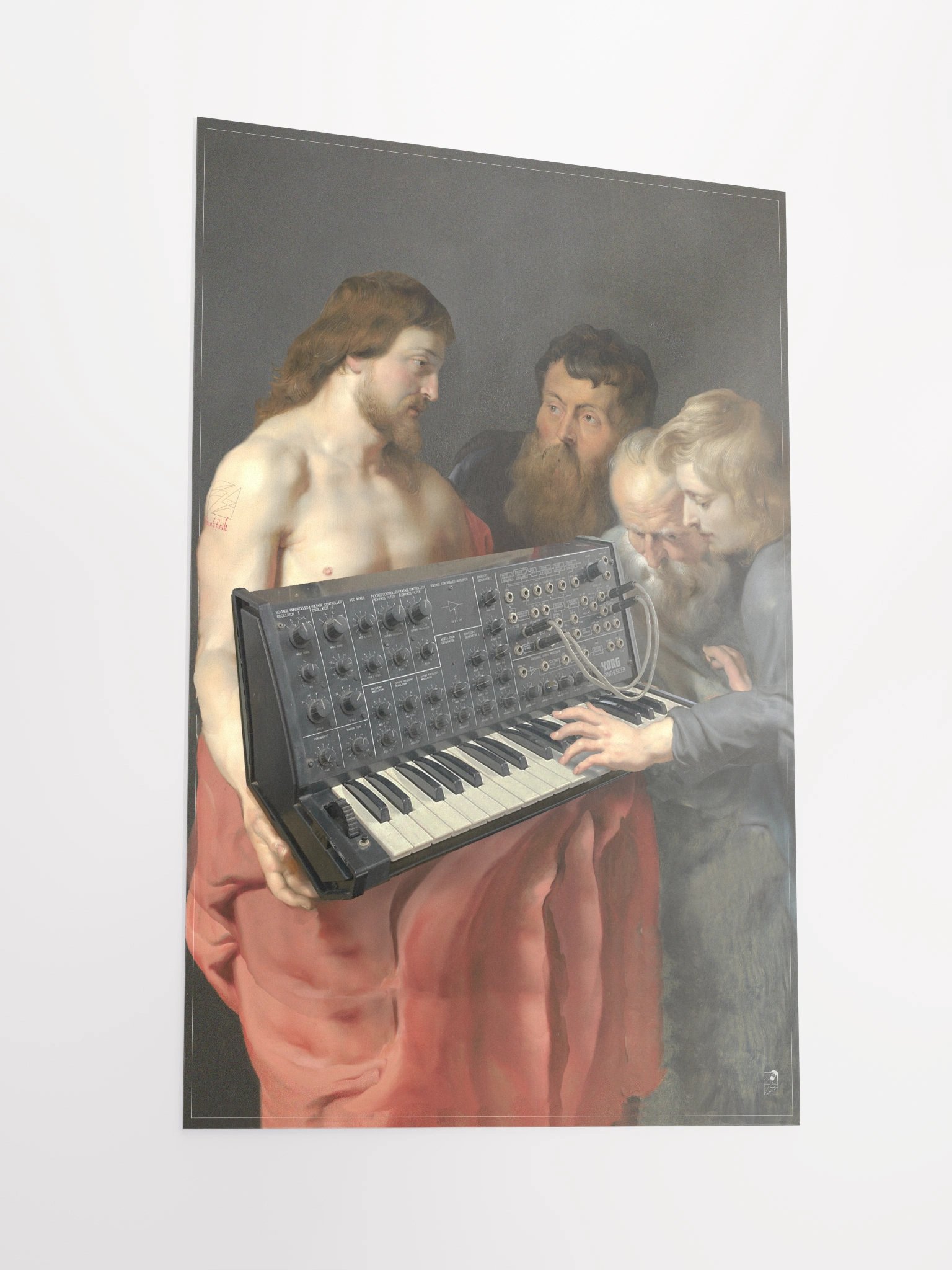 He died for our synths, by Frank Fonik (K.0.r.g. M-S 20) Techno EDM Matte Paper Poster product image (2)