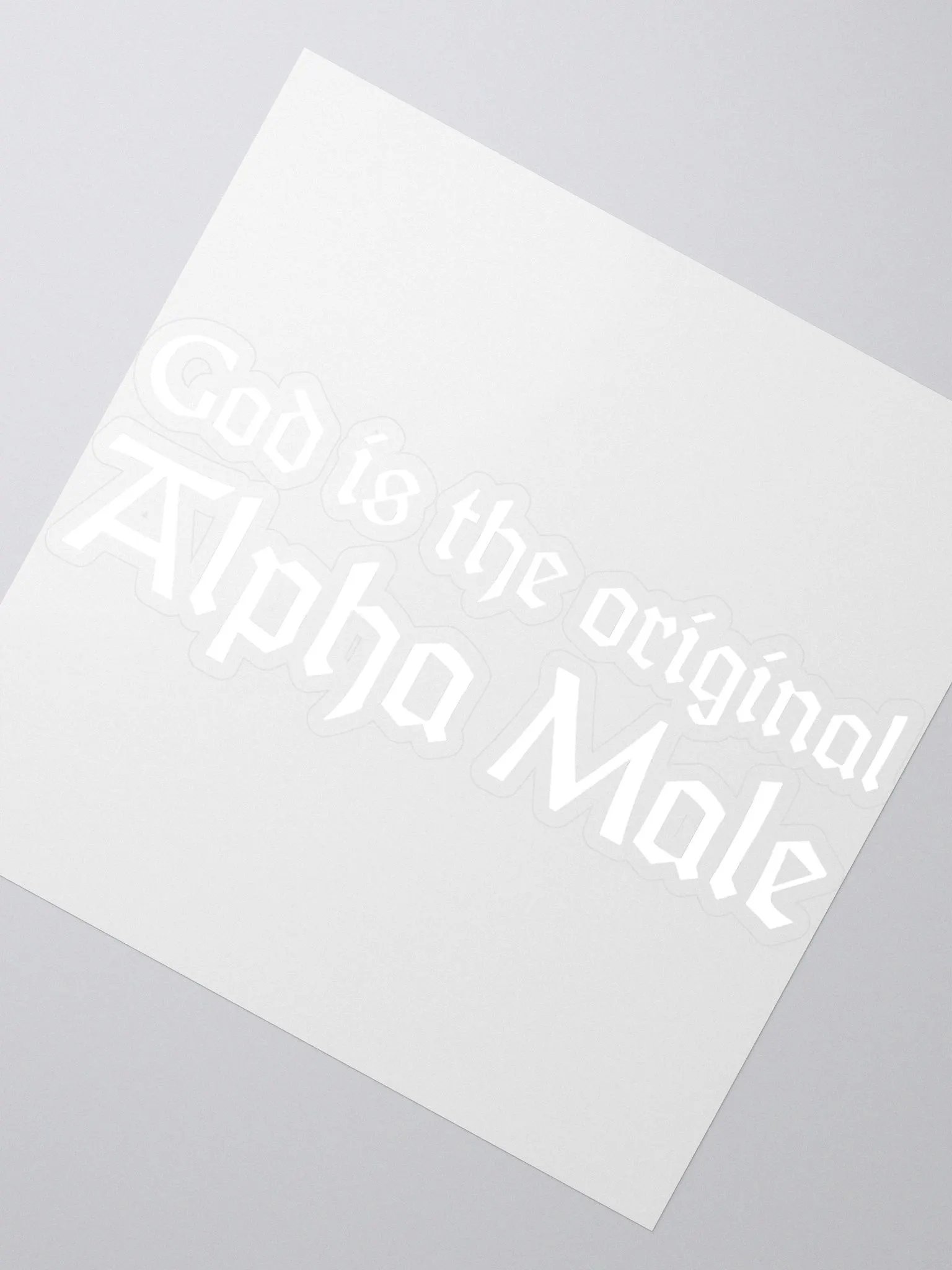 Alpha Male Sticker (White) product image (6)