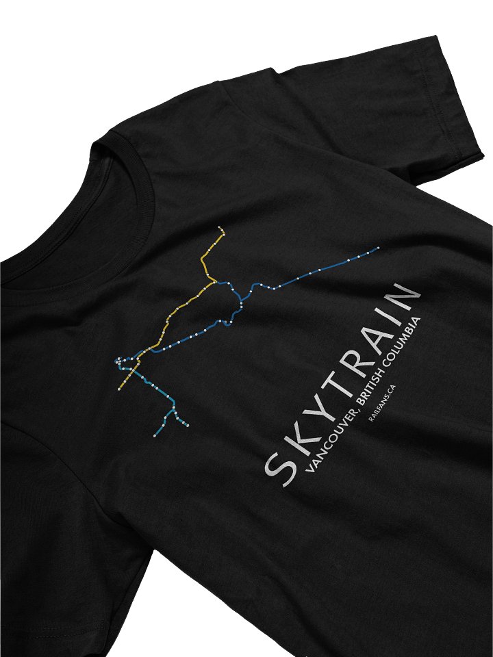 The Rail Fans Canada Map T-Shirt - SkyTrain product image (2)