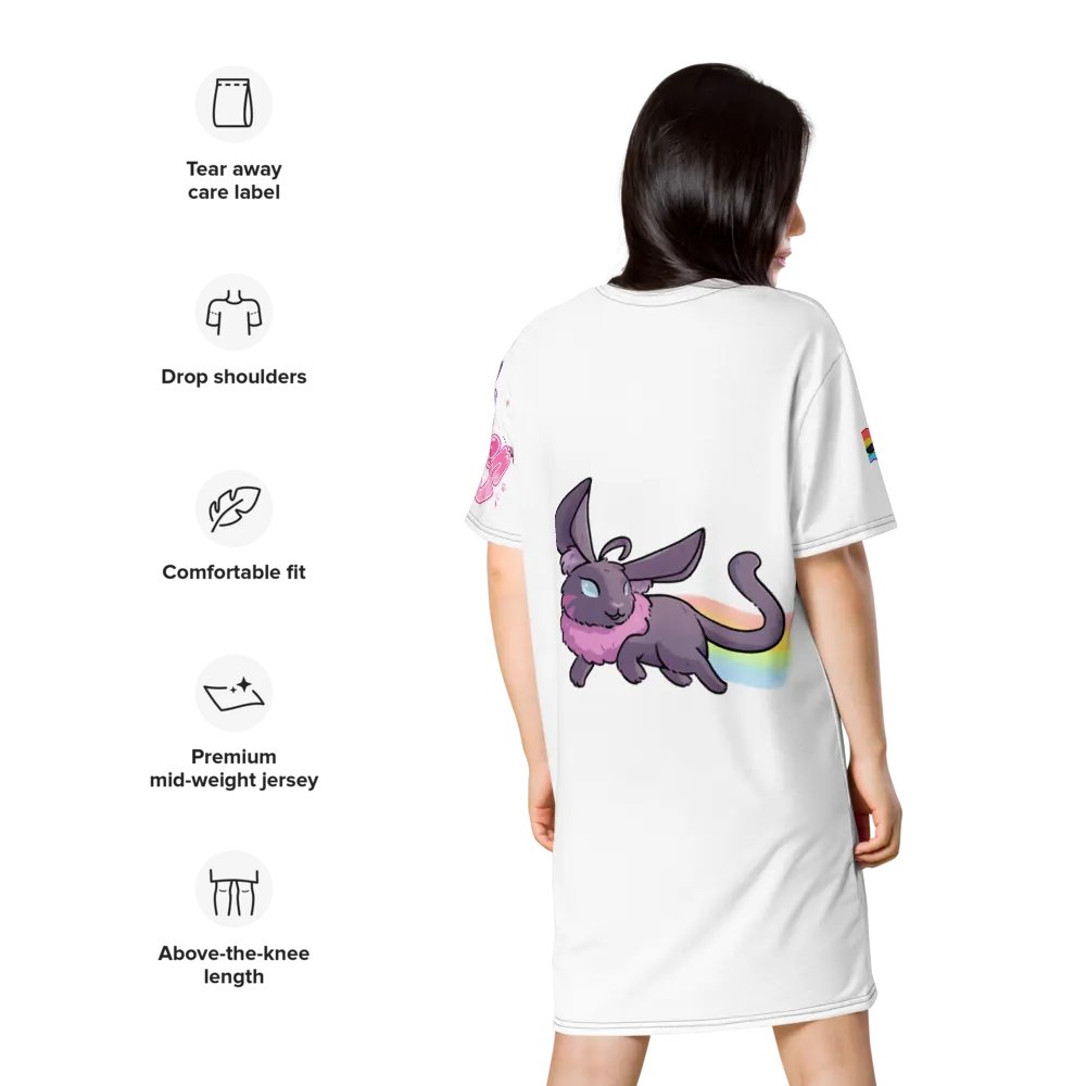 Pixel Kitten Playful All-Over T-Shirt Dress product image (10)