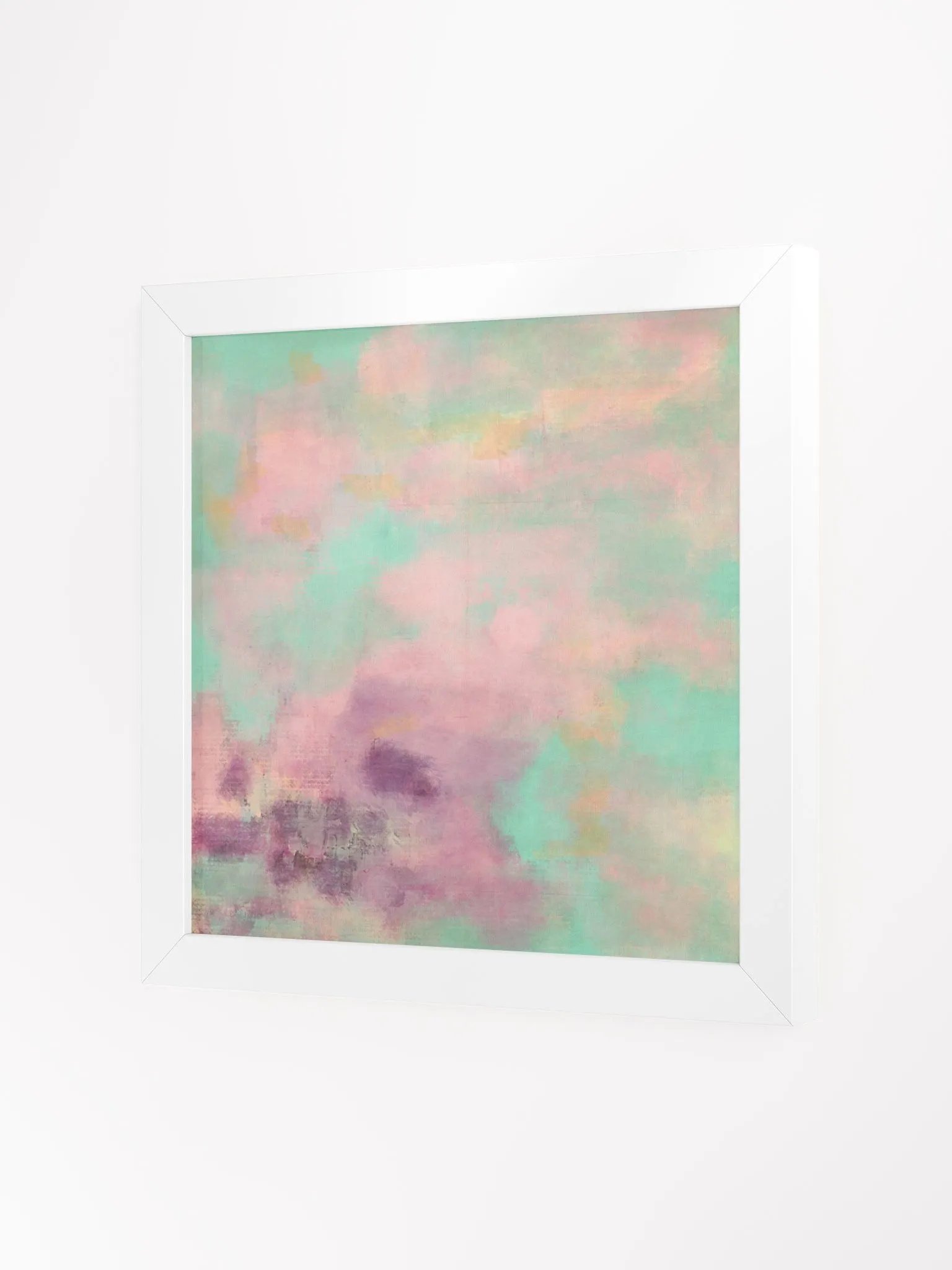 Modern abstract lilac, pale pink and teal green print product image (43)