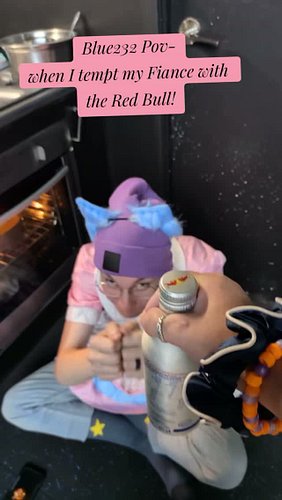 Blue232 POV- when I tempt my fiance with the Red Bull!! 💜❤️🤣🤯 #midnight_blue232 #twitch #ausvtubers