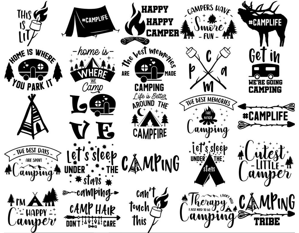 120 Camping SVG Bundle for Cricut | Camper SVG PNG DXF EPS | Camp Life SVG Files for Mugs & Shirts Instant Download product image (3)