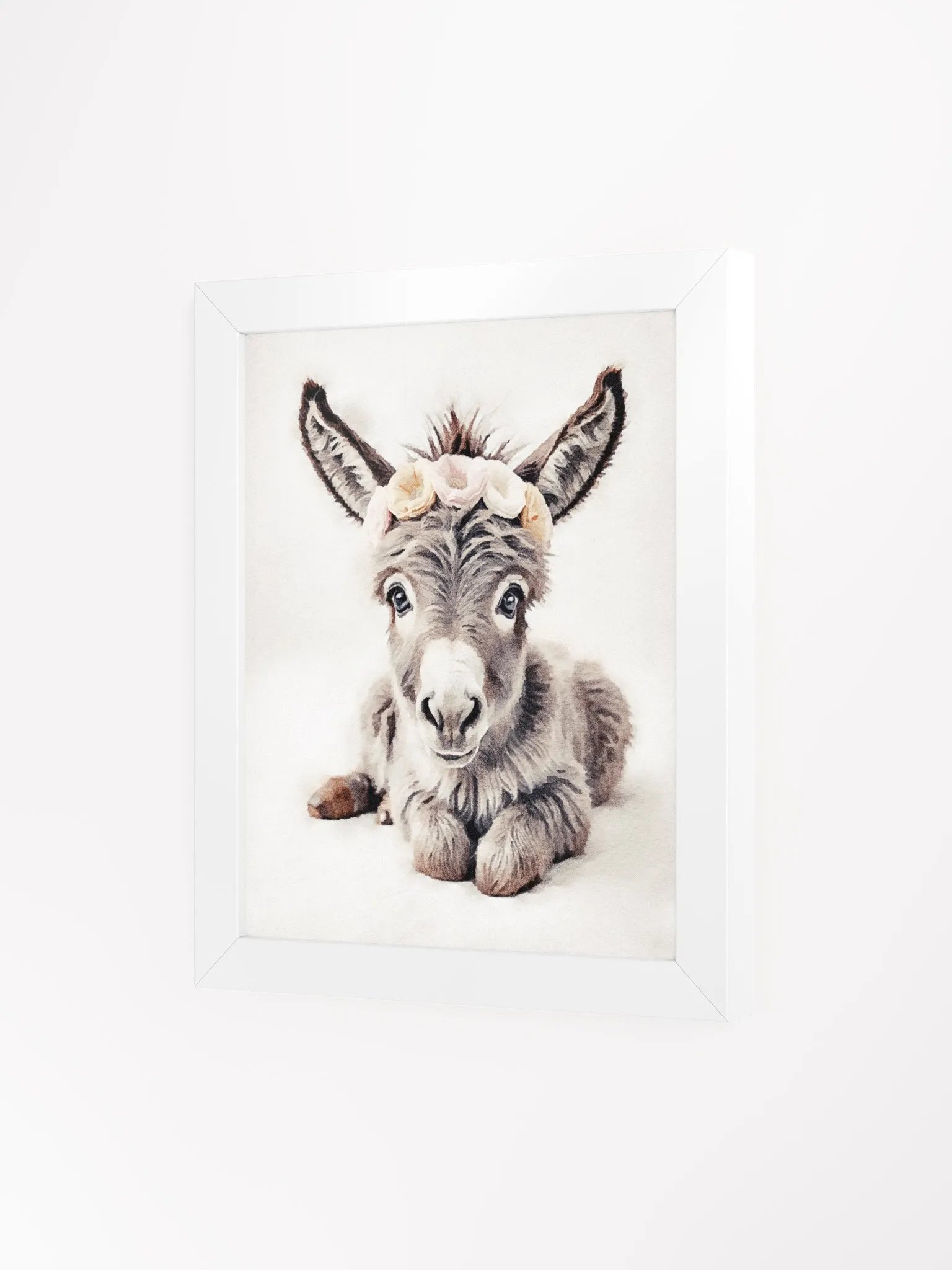 Floral Crowned Donkey Framed Poster product image (102)