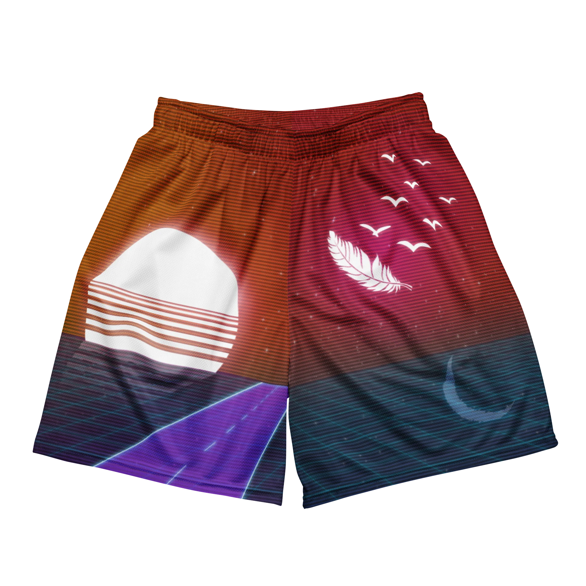 VST Vaporwave Unisex Recycled Mesh Shorts product image (2)