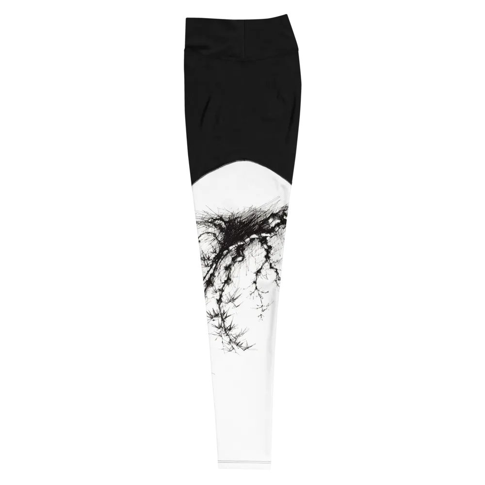 Bamboo Root All-Over Print Sports Leggings product image (9)