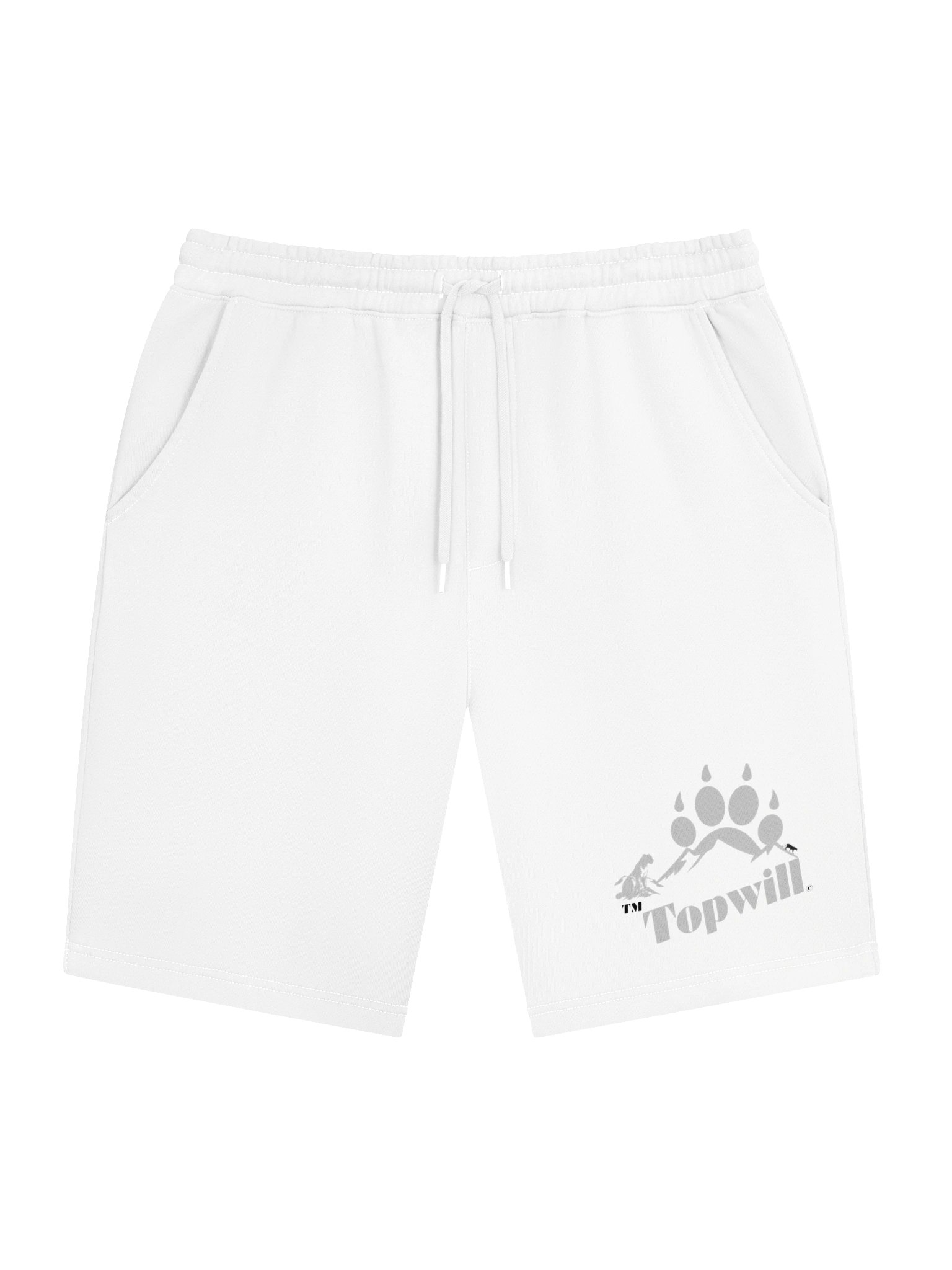 Topwill™ White and Grey Fleece Shorts product image (1)