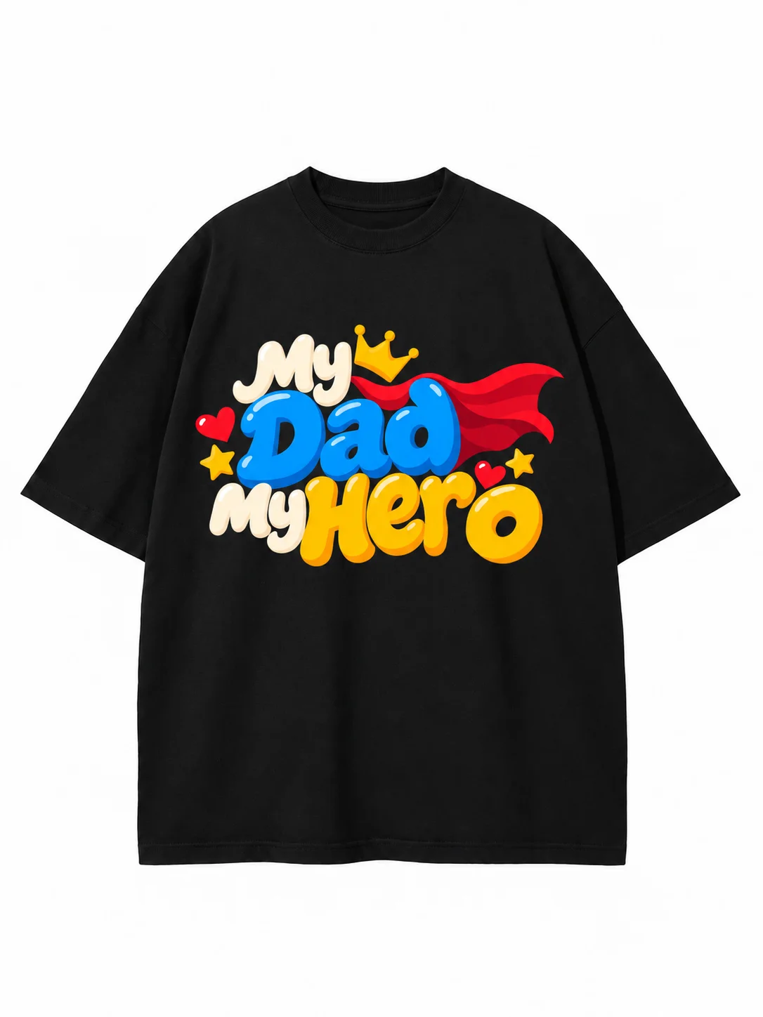 My Dad My Hero digital design for kids' shirts and Father's Day crafts. Includes transparent PNG, outlined vector product image (2)