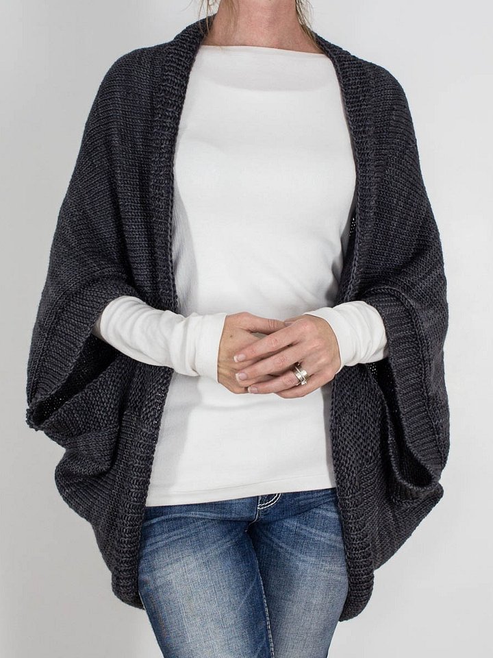 Worsted Scoop Shrug Knitting Pattern - Decisiveness product image (1)