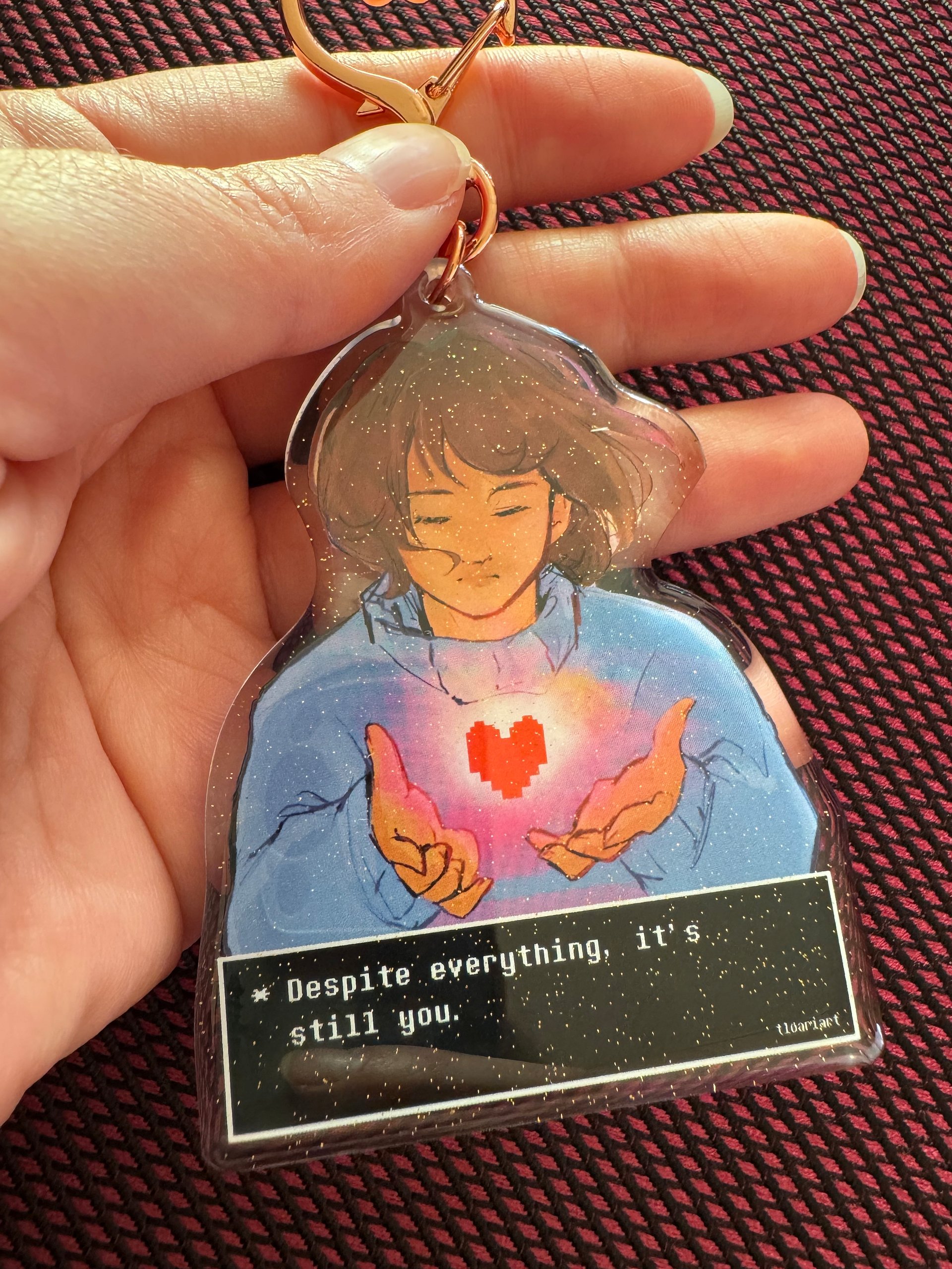Undertale Frisk Glitter Keychain product image (3)