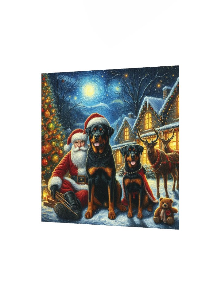 Santa's Rottweiler Christmas Poster product image (10)