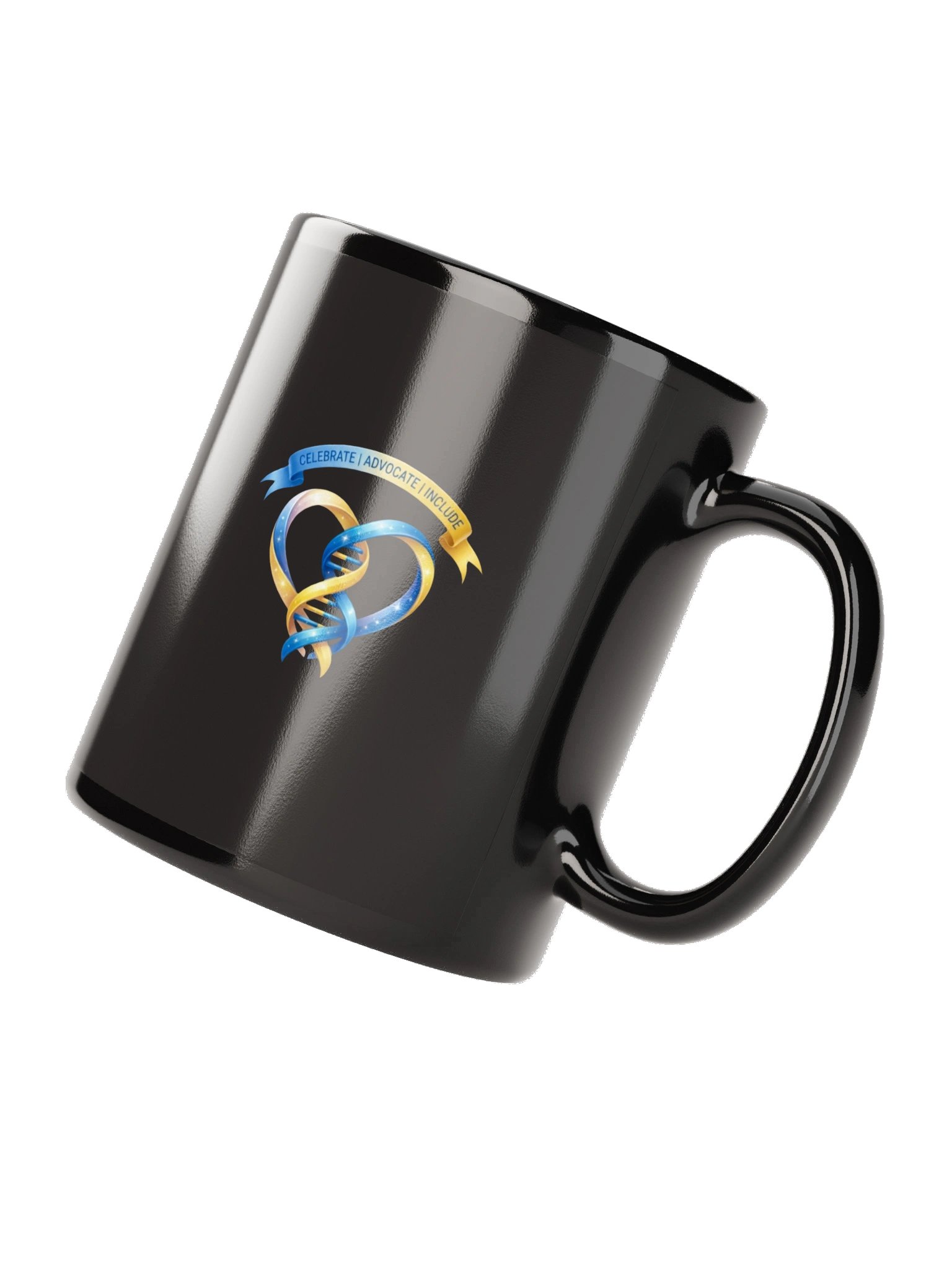 Down Syndrome Awareness Black Glossy Mug product image (7)