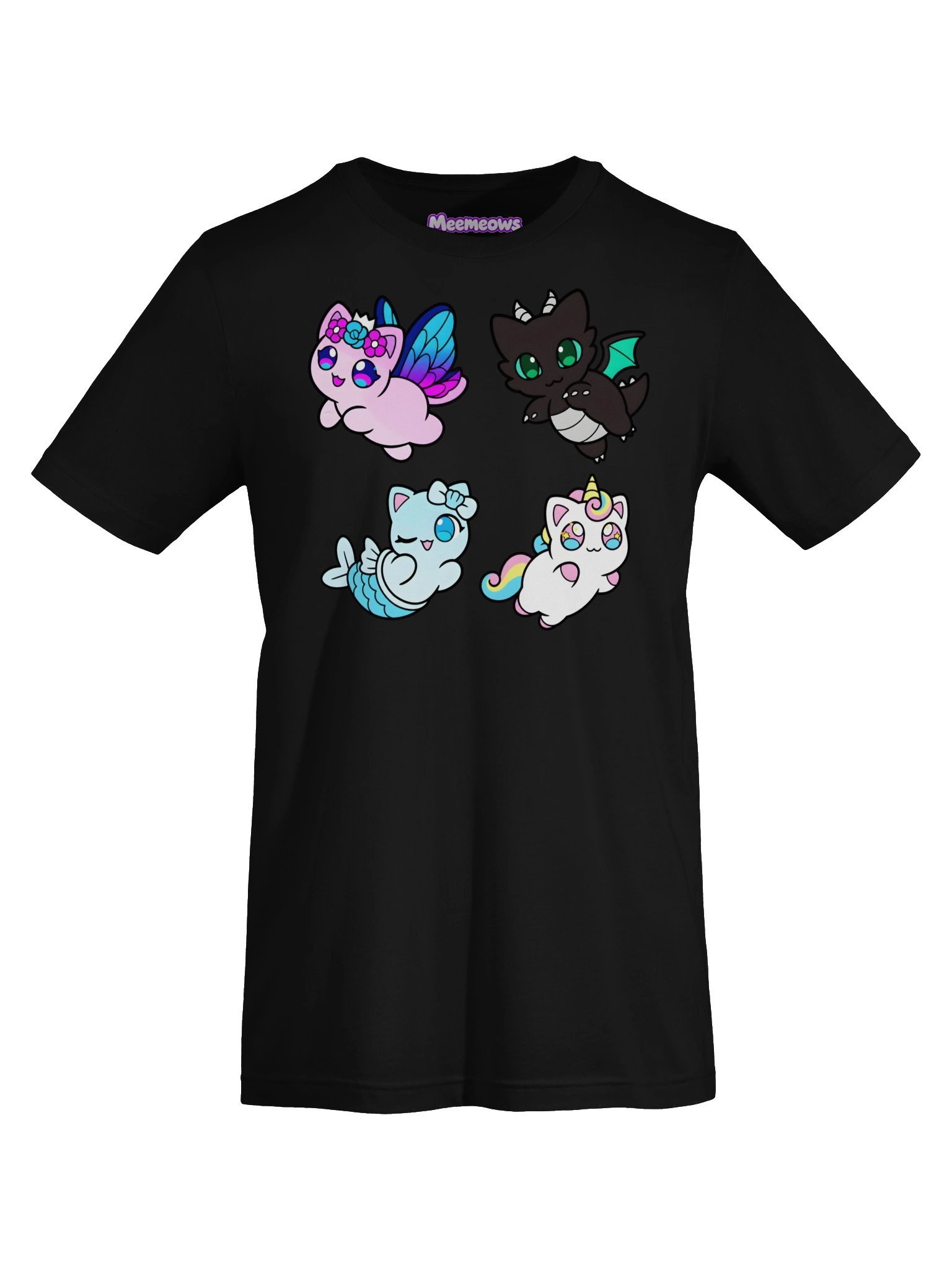 Meemeows Fantasy Cat T-Shirt – Fairy, Dragon, Mermaid & Unicorn product image (5)