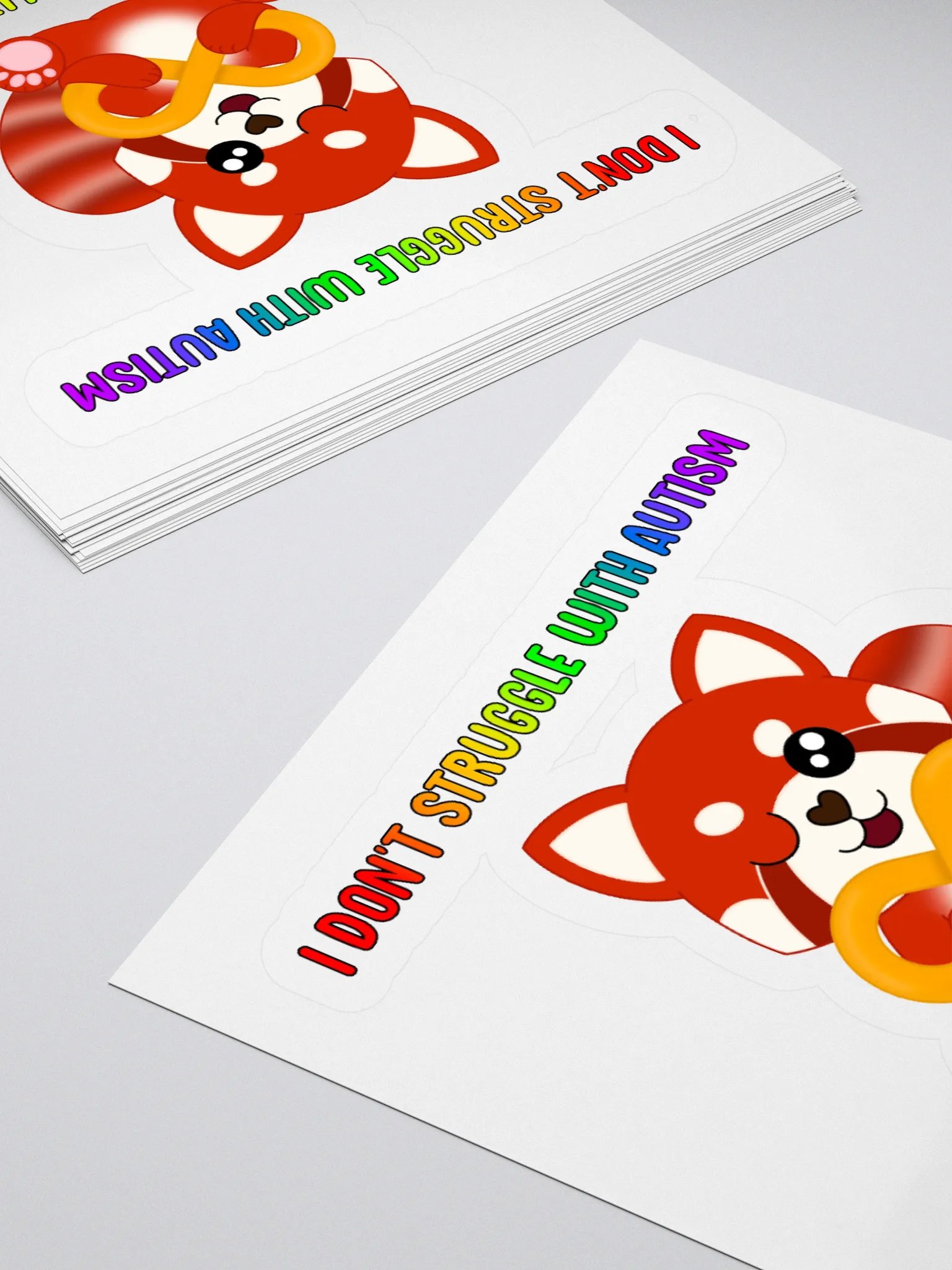 Autism Red Panda Sticker product image (4)