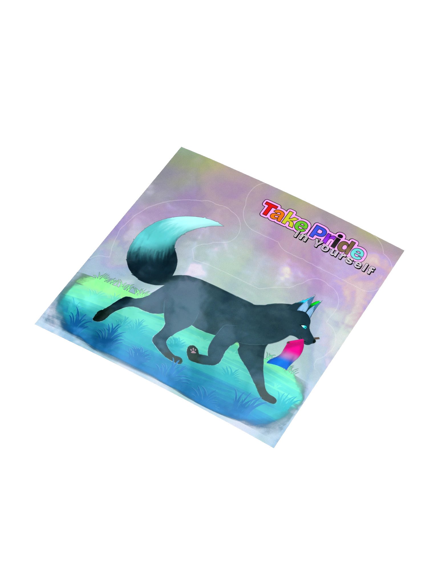 Bisexual Flag - Take Pride In Yourself 2pc. HoloSticker product image (8)