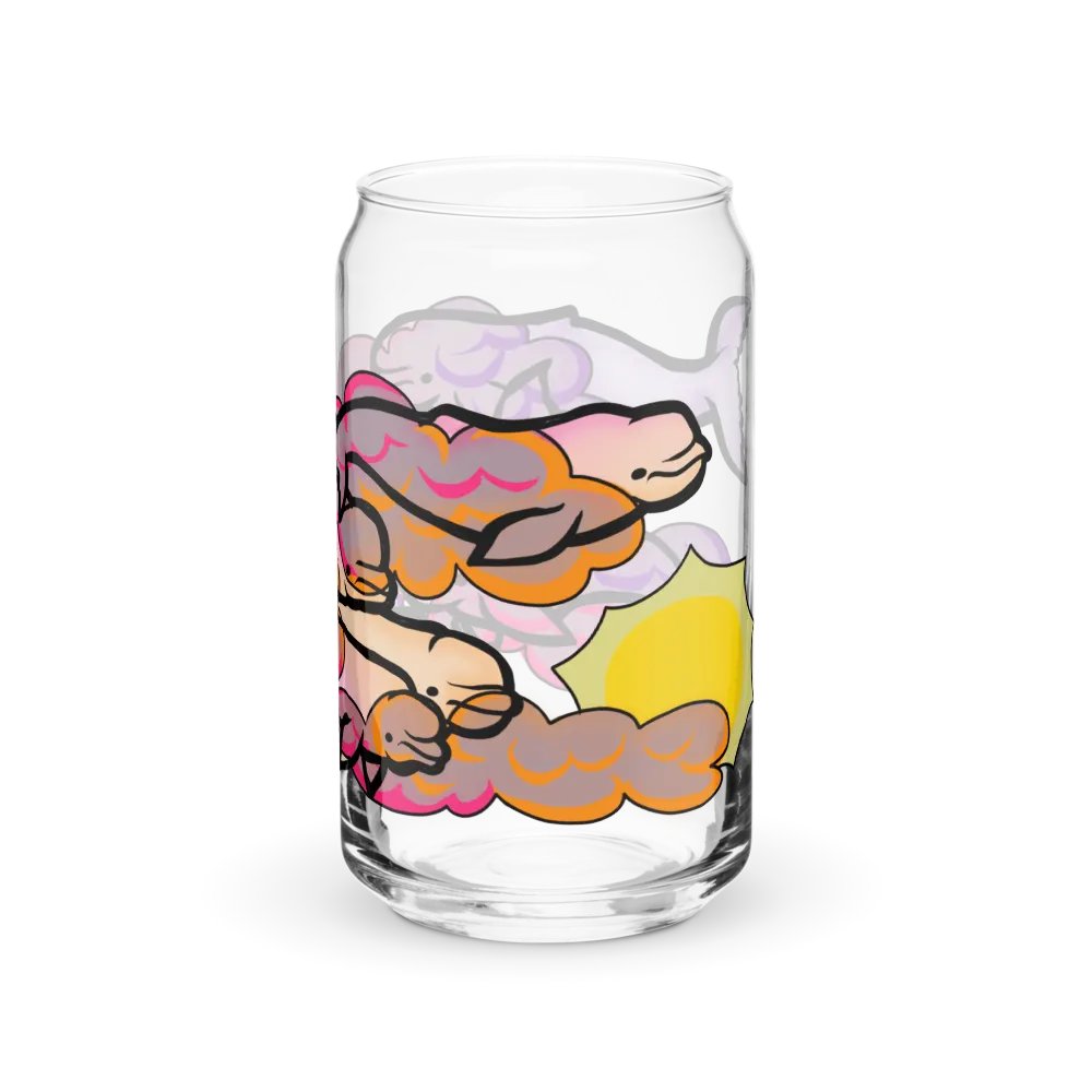 sunset beluga whales can-shaped glass product image (9)