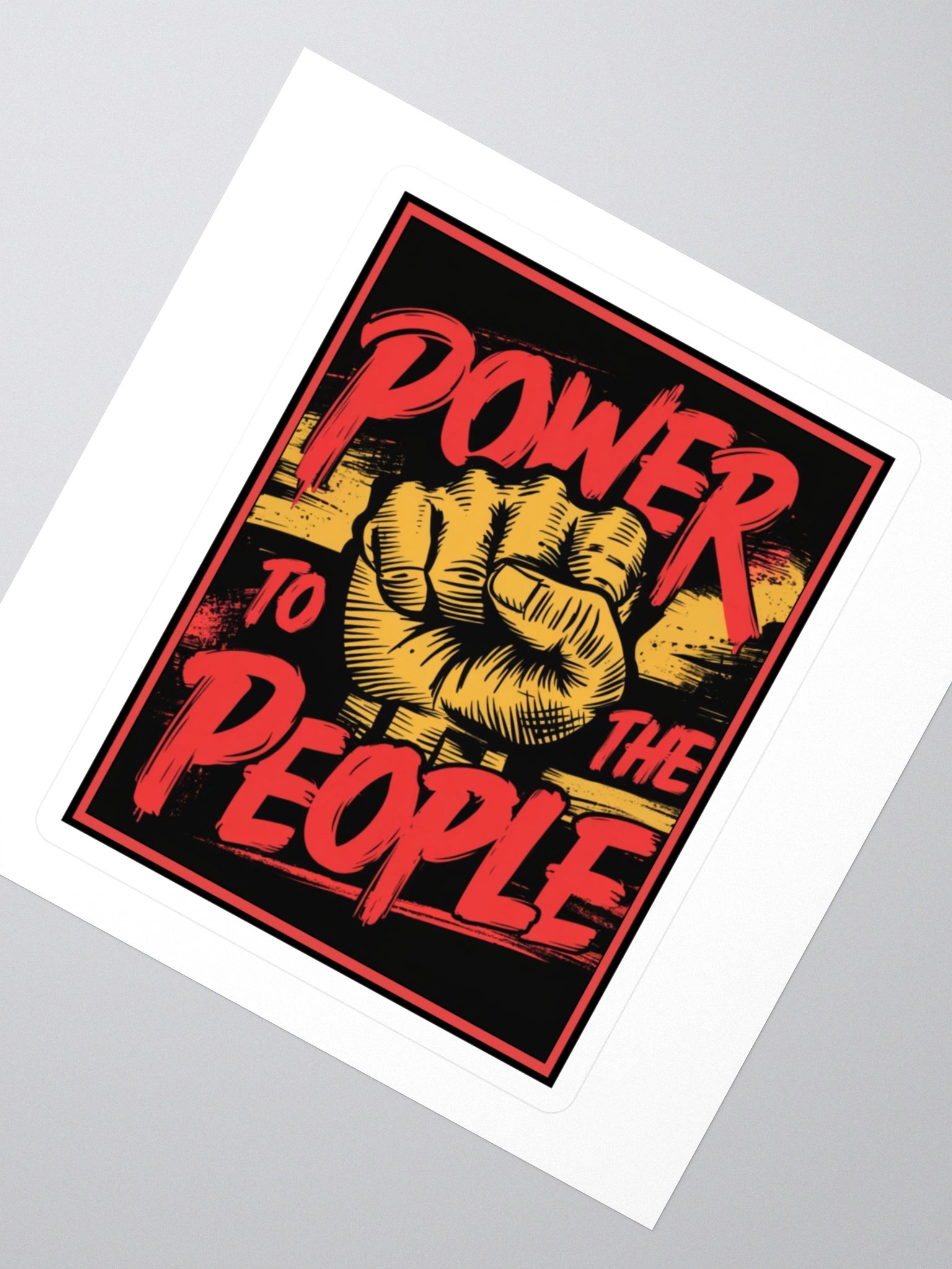 "POWER TO THE PEOPLE" vinyl sticker product image (1)