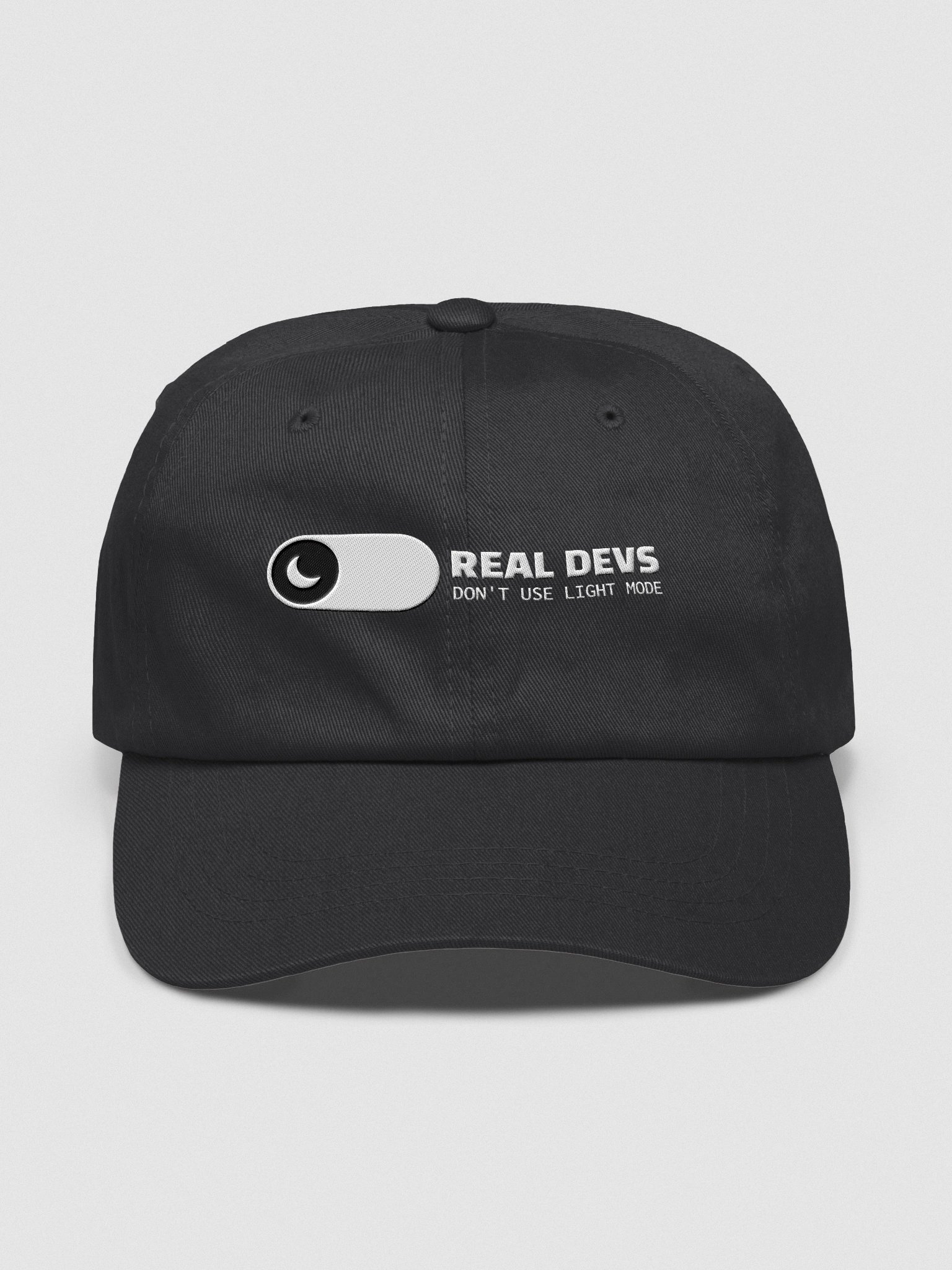 "Real devs don’t use light mode" Cap – Built for Code After Hours product image (7)