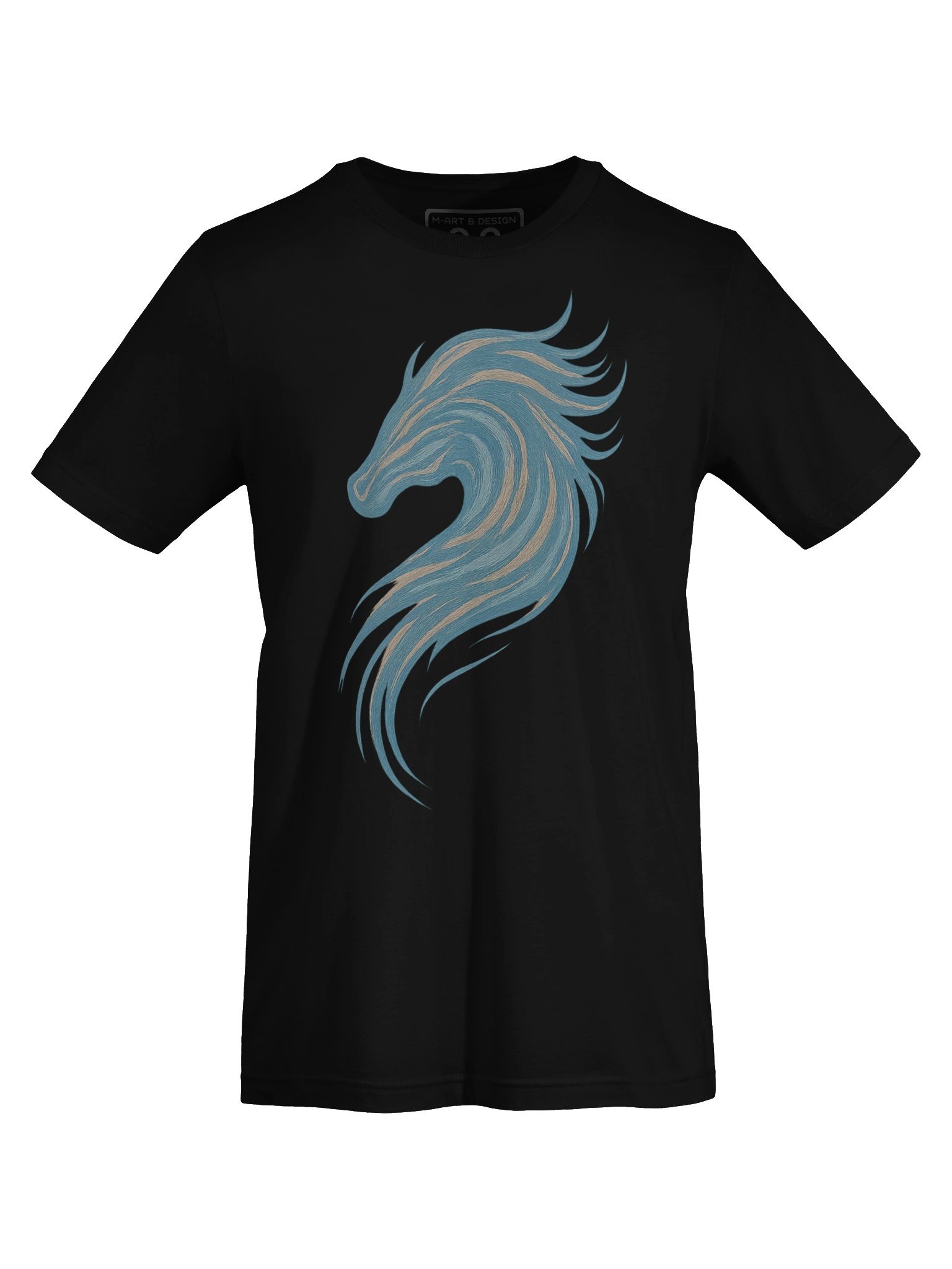 Wild Mane Abstract Horse T-Shirt – DTG Art Print – by M-Art and Design product image (1)