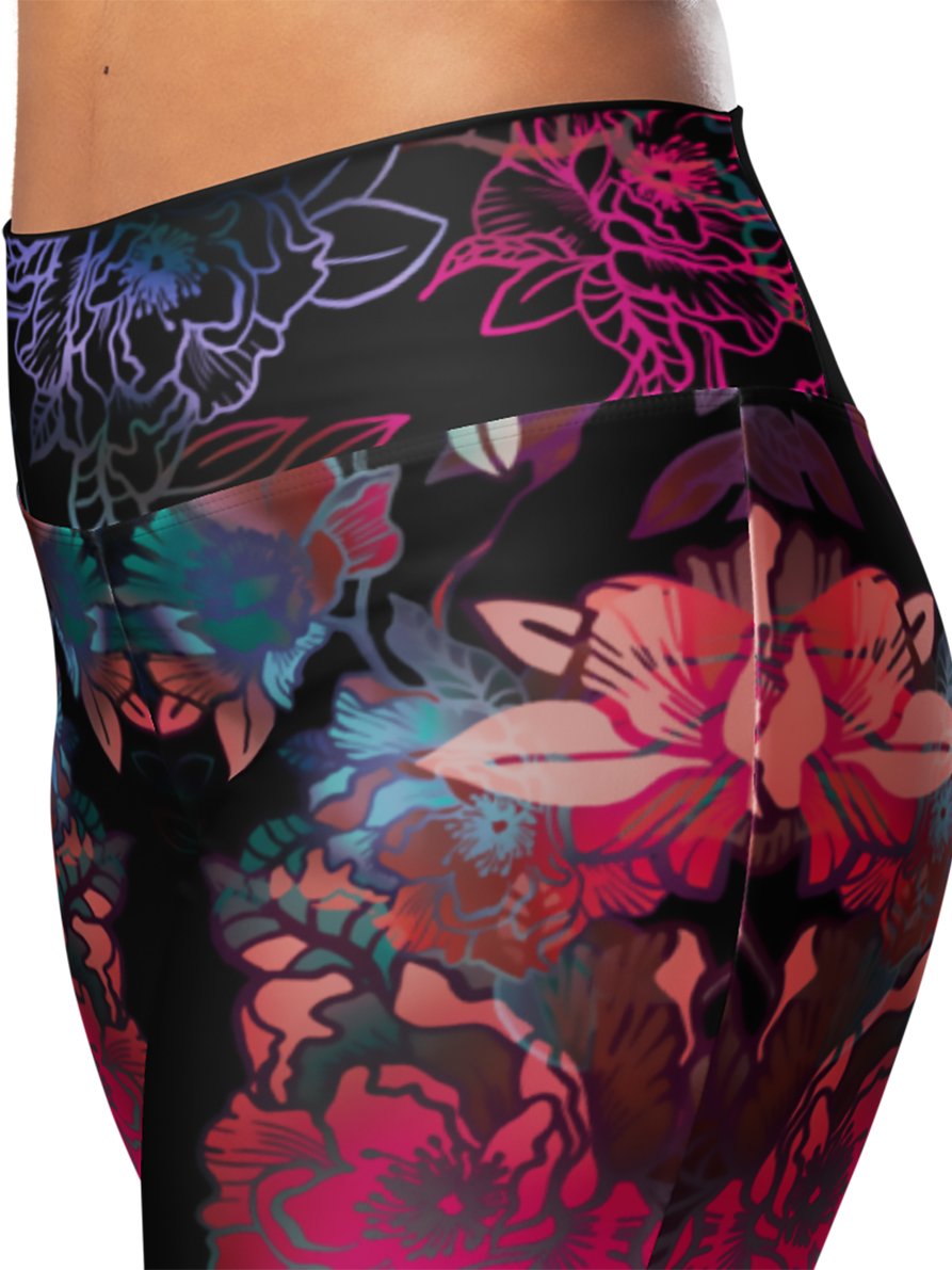 Black lace-flare leggings product image (9)