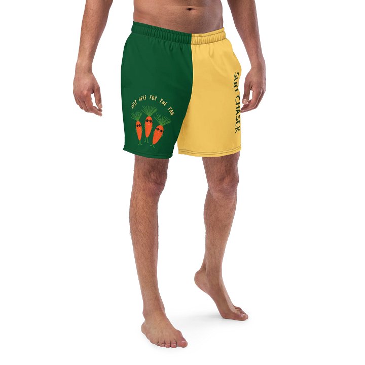 Fun in the Sun Carrot Print Swim Trunks product image (1)