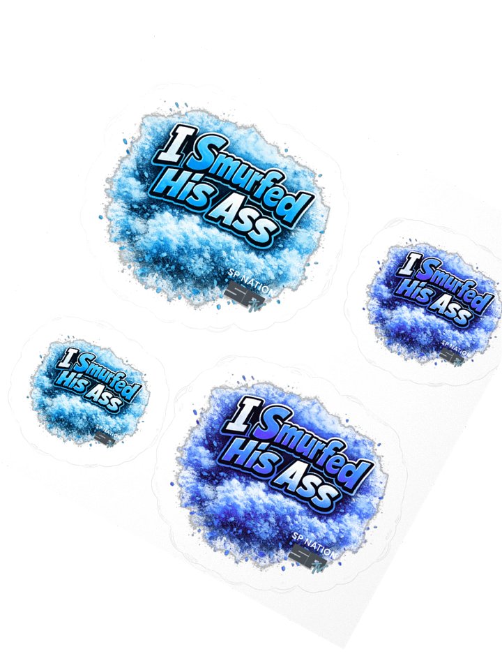 I Smurfed His... Kiss Cut Stickers product image (4)