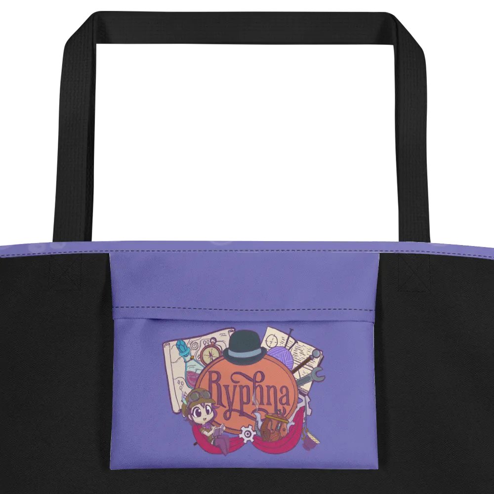 Time for Tea - Steampunk - Purple Large Tote Bag product image (4)