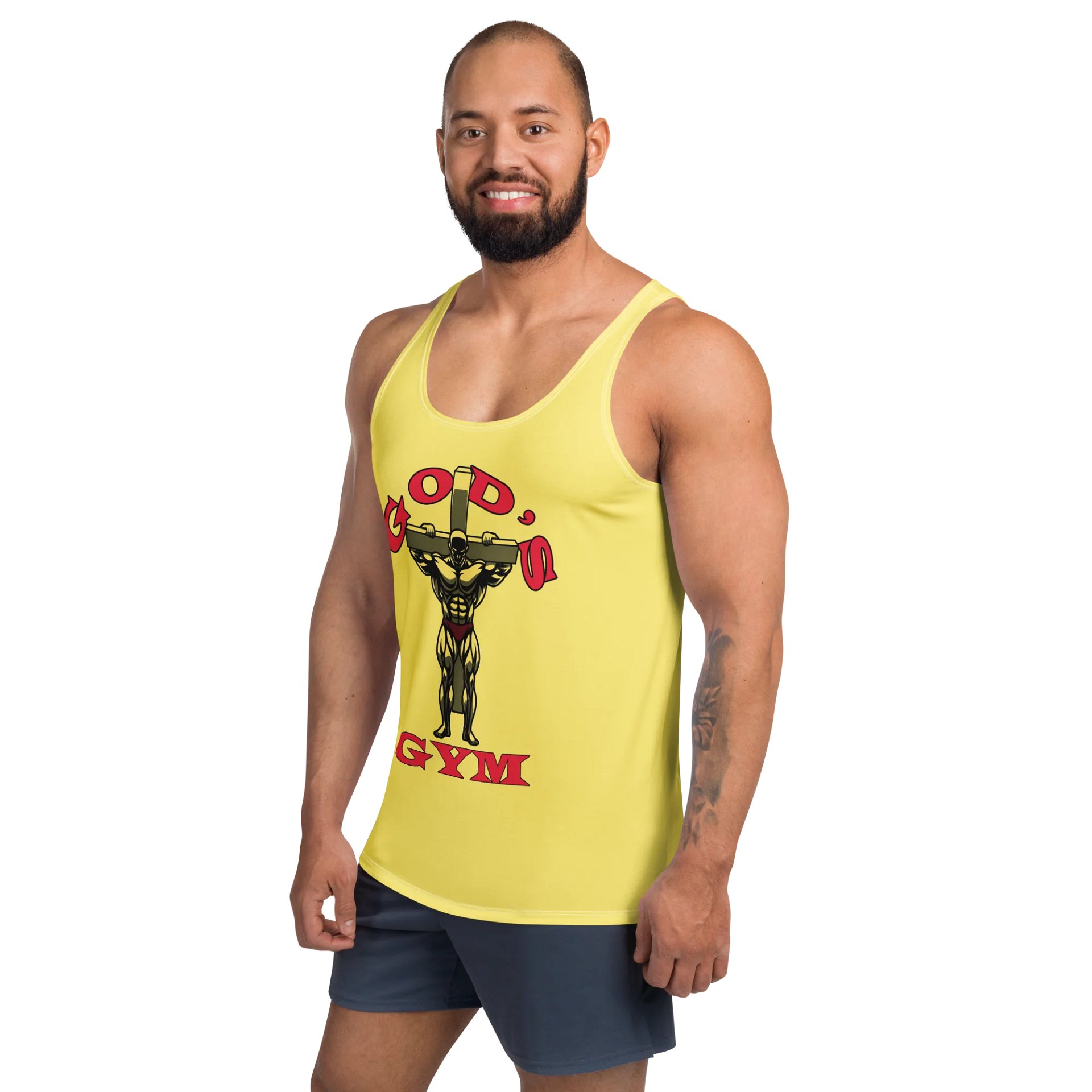 YHWH Tank Top - God's Gym (Gold) product image (1)