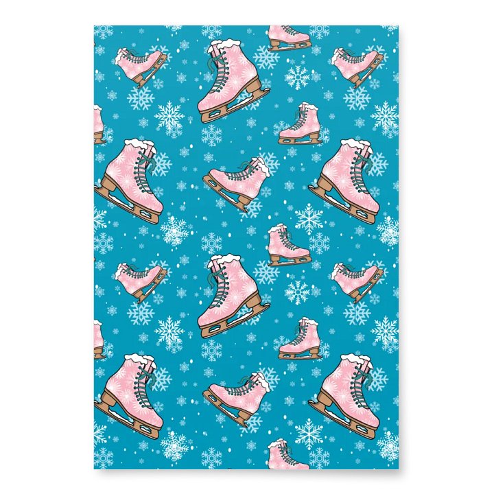 Ice Skating Wrapping Paper Sheet Set product image (2)