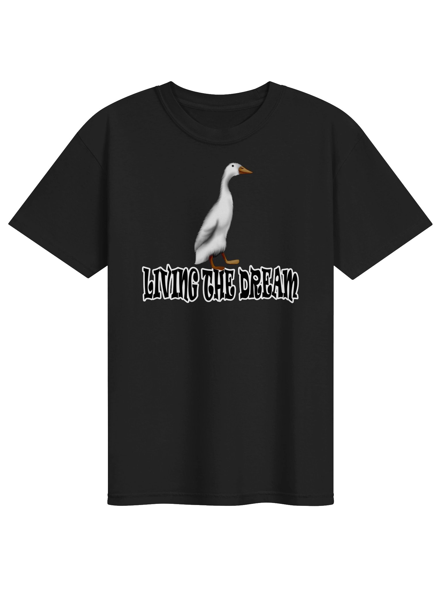 Duck "LIVING THE DREAM" T-Shirt. Men's Comfort Colors Garment-Dyed Heavyweight T-Shirt product image (1)