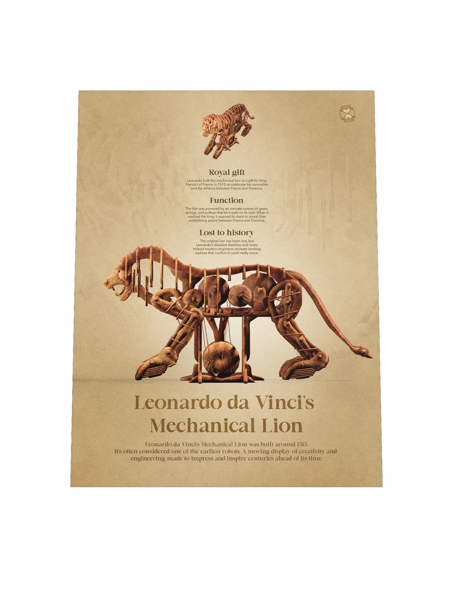 Leonardo da Vinci's Lion (Unframed poster) product image (6)