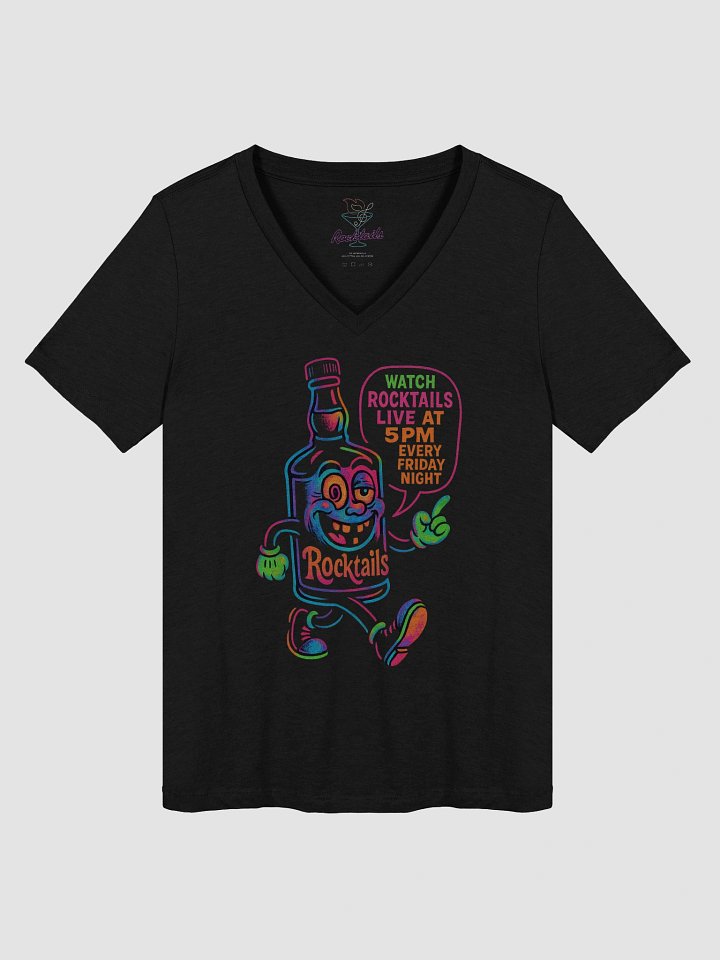 Mr. Bottle "black light" Ladies V-Neck product image (1)
