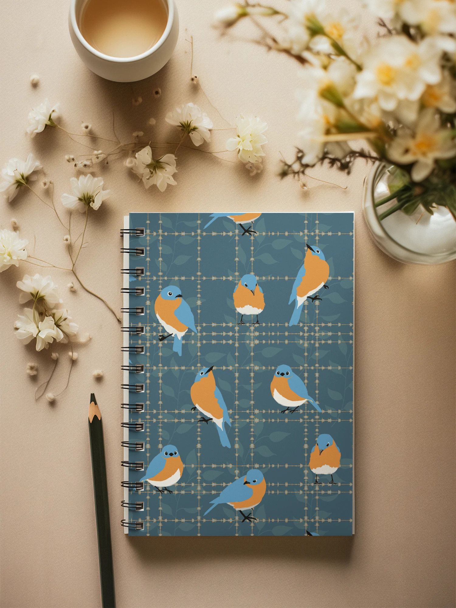 "Bluebird Song" Dot Grid Spiral Notebook product image (9)