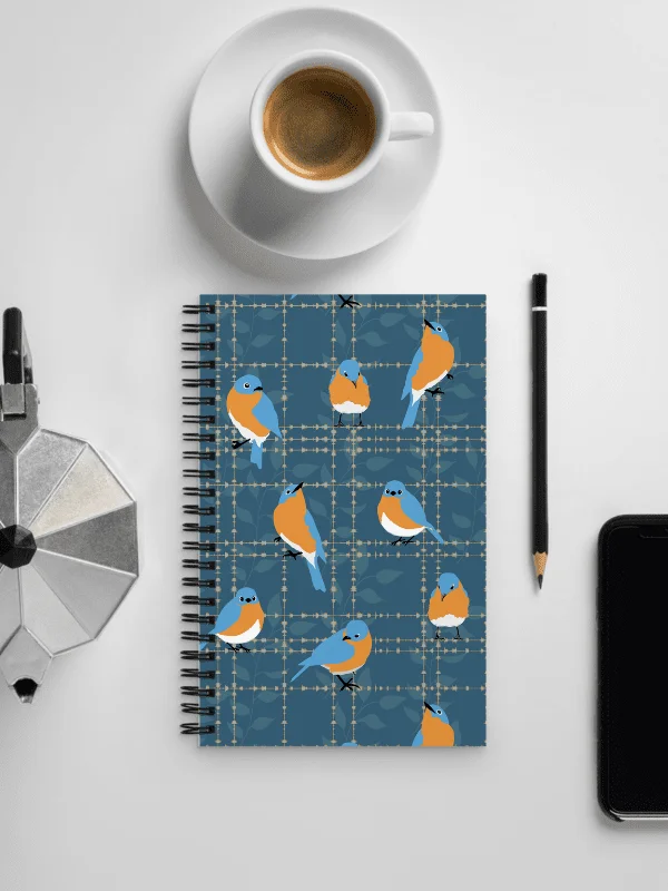 "Bluebird Song" Dot Grid Spiral Notebook product image (2)
