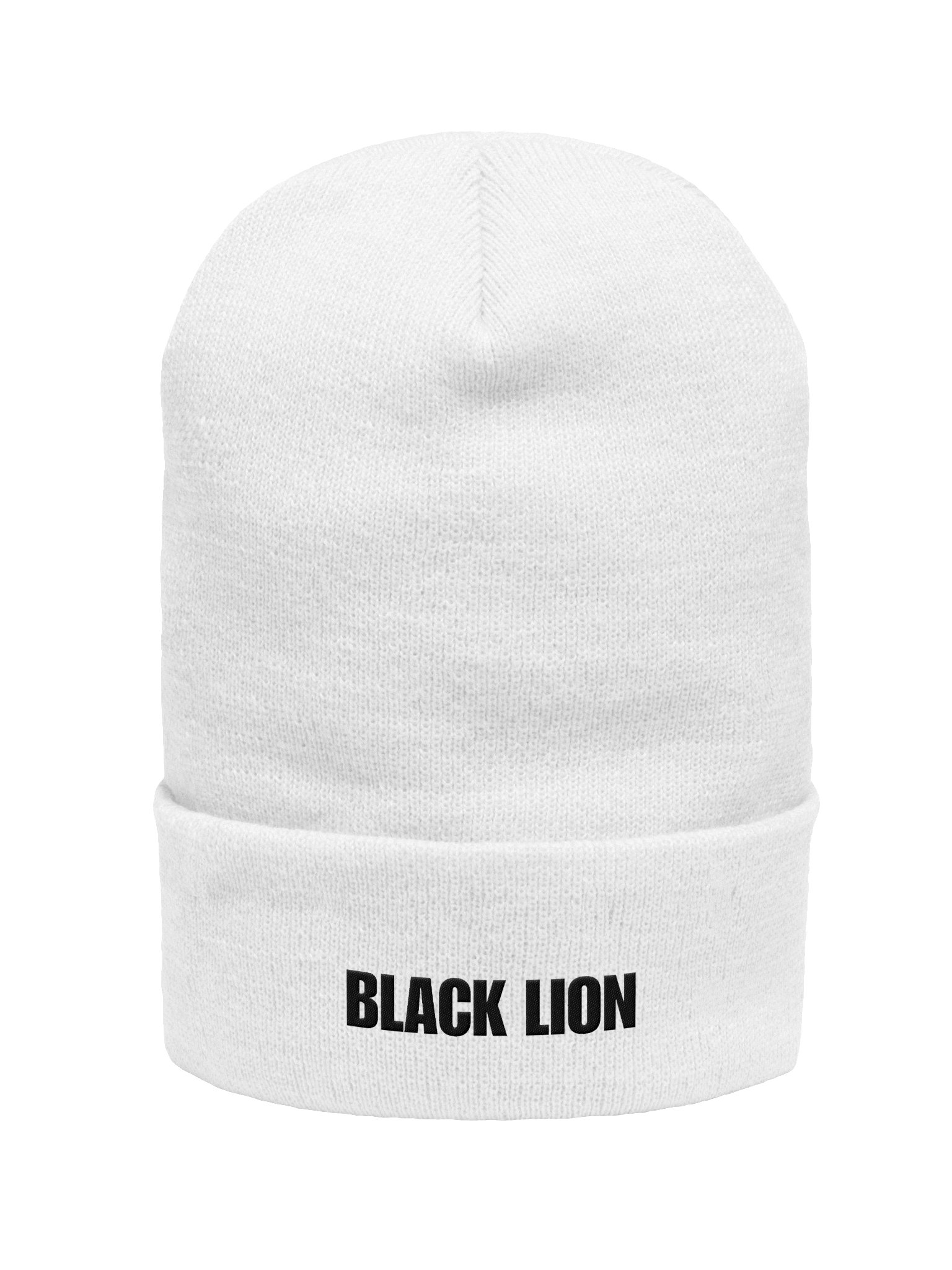 Black Lion Embroidered Cuffed Beanie – Premium Knit Streetwear Headwear product image (1)
