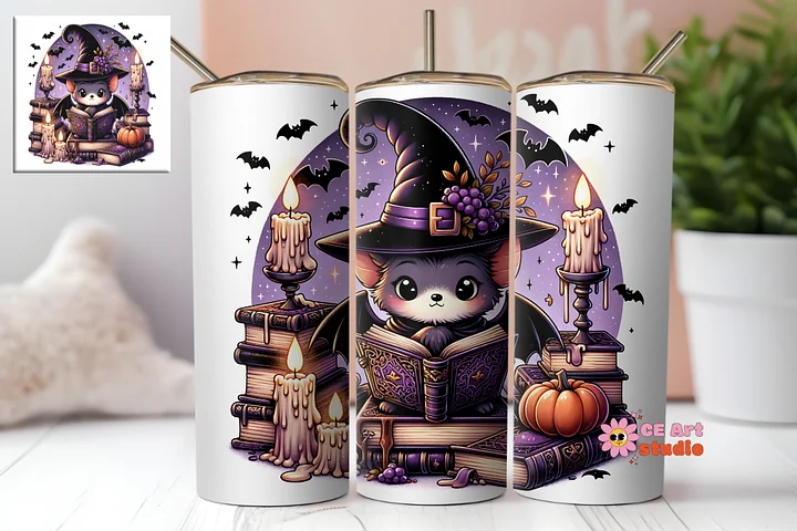 Halloween Book Club Tumbler Wrap PNG product image (1)