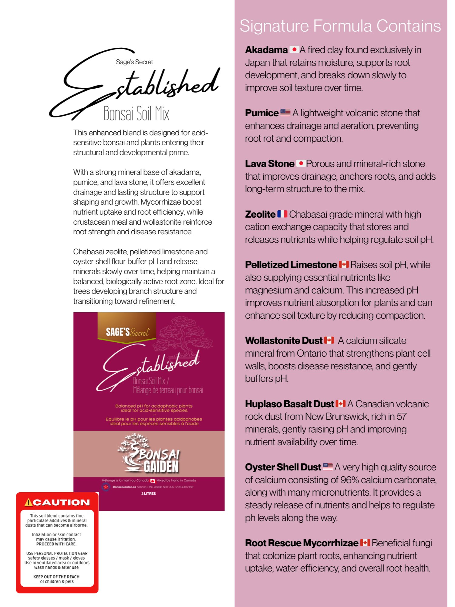 Sage's Secret (Acidophobic) Established Bonsai Soil product image (2)