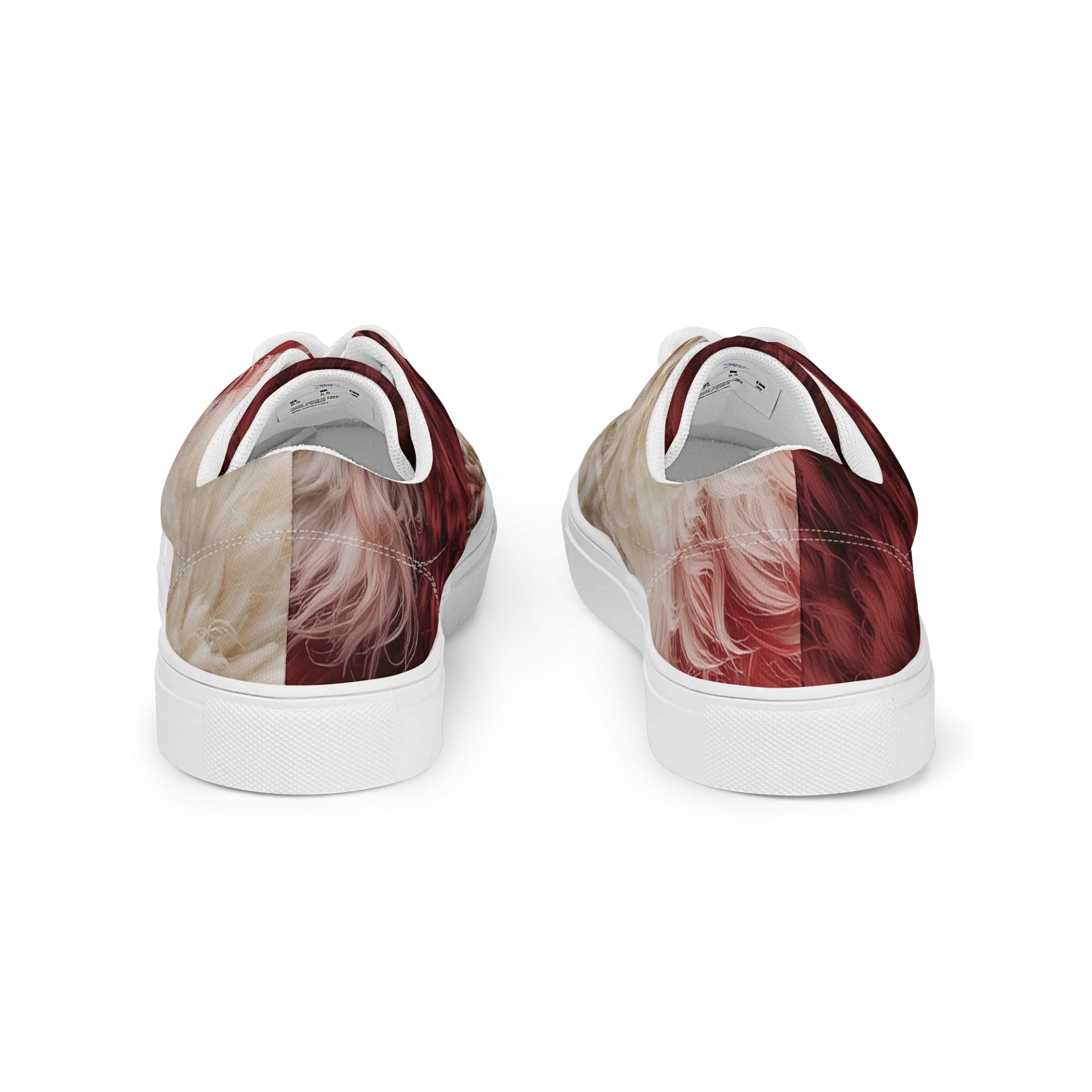 Crimson Fluff Lace-Up Canvas Shoes product image (5)