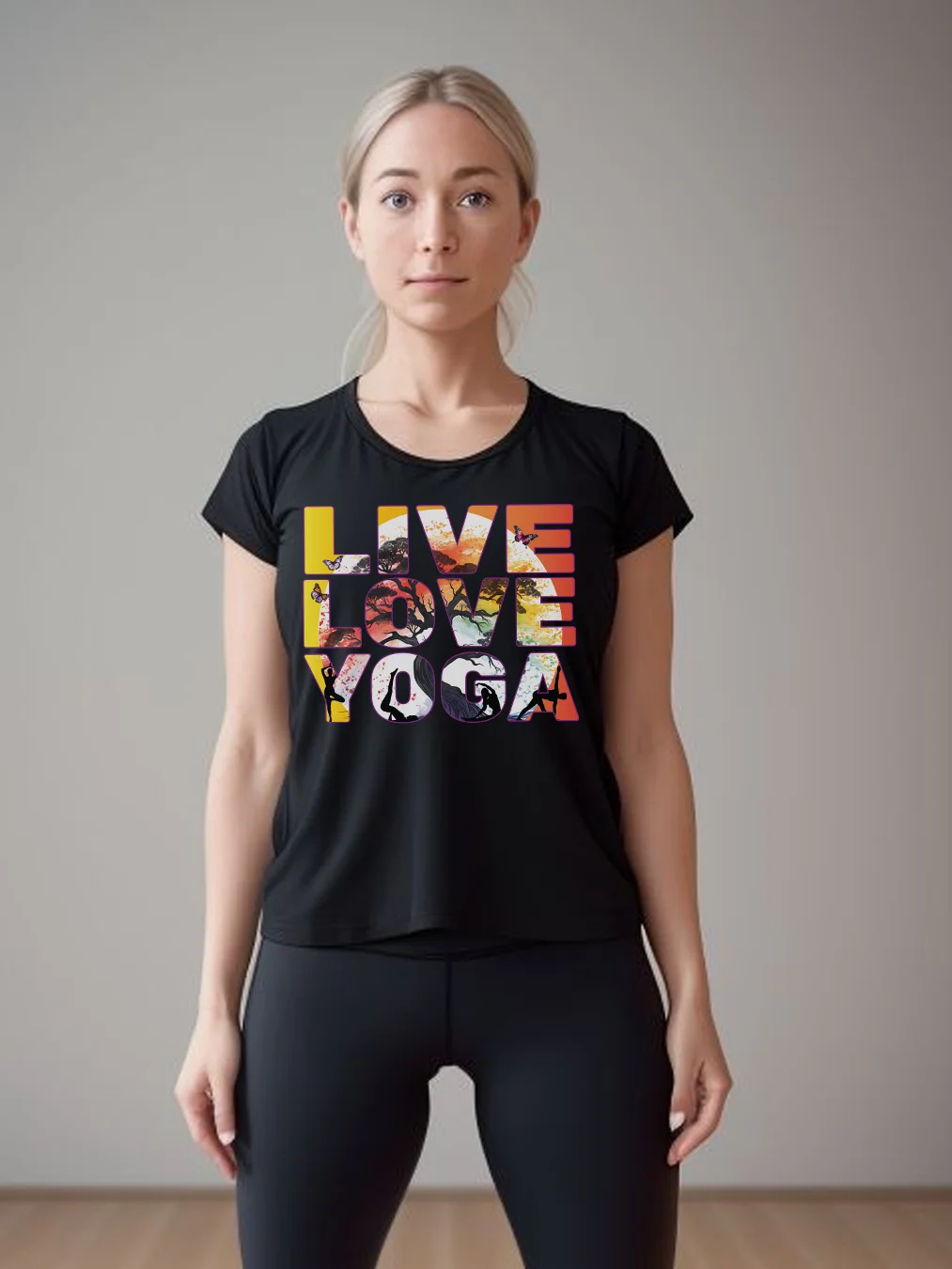 Live Love Yoga Mind Body and Spirit Meditation Practitioner Teacher T-Shirt product image (2)