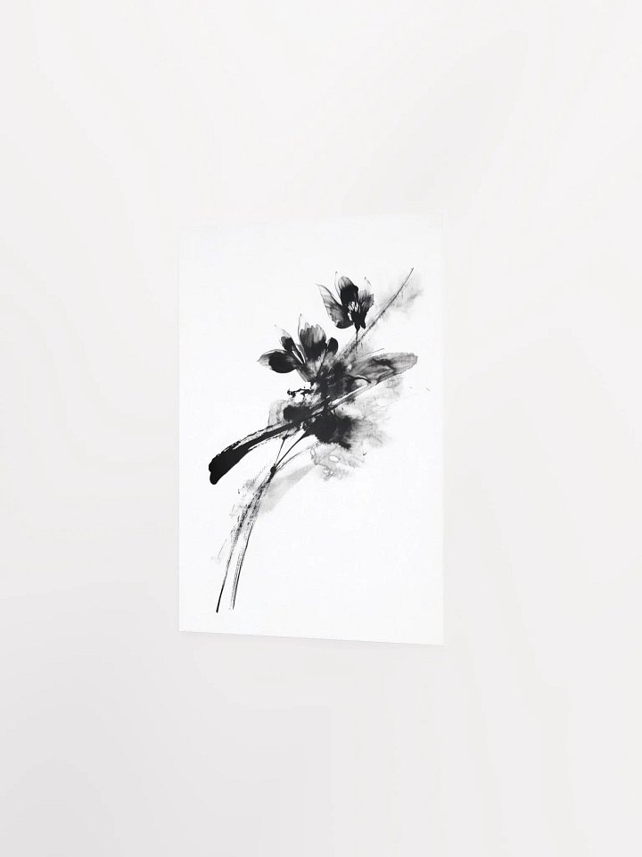 Ink Bloom I: Monochromatic Floral Art Print product image (2)
