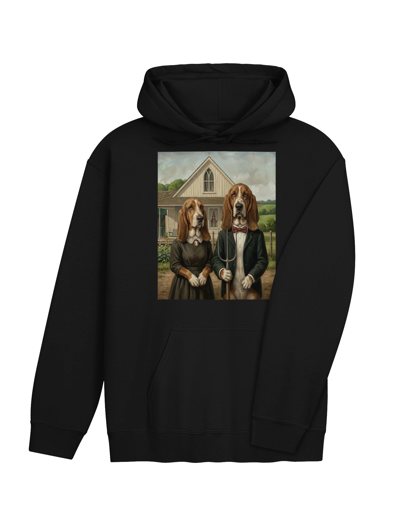 American Gothic Bassets Hoodie product image (25)